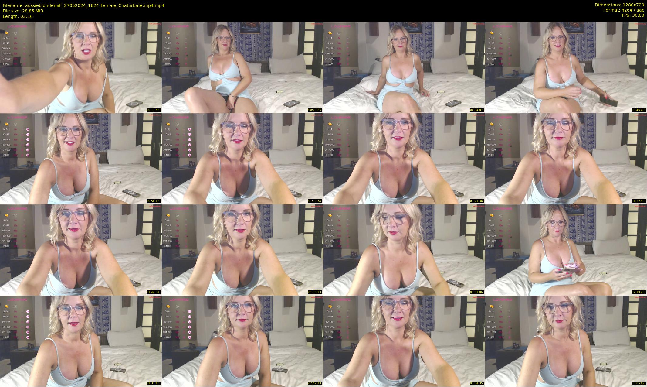 aussieblondemilf — 4 minute Chaturbate female cam show recording, 720p, May 27, 2024