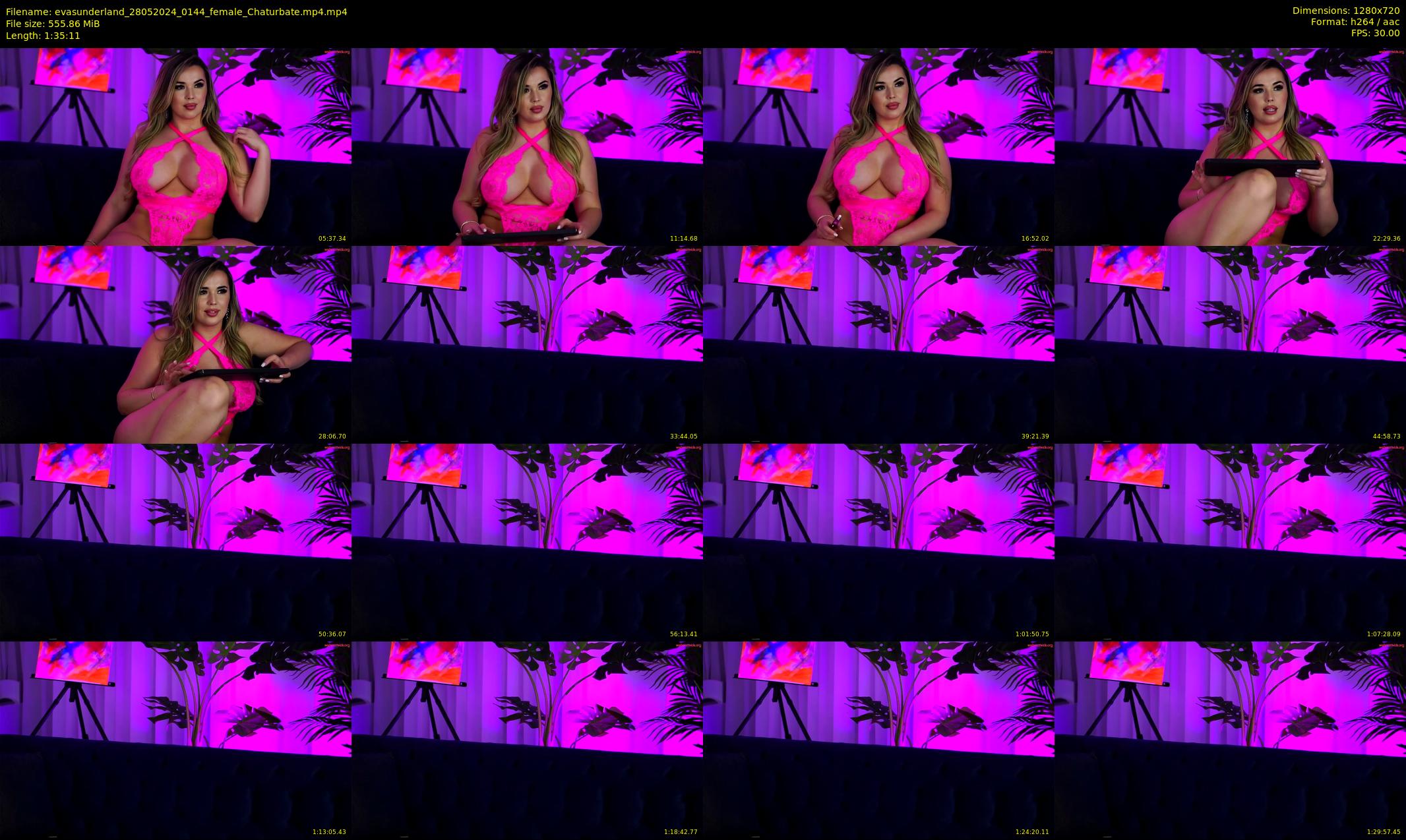 evasunderland — 96 minute Chaturbate female cam show recording, 720p, May 28, 2024