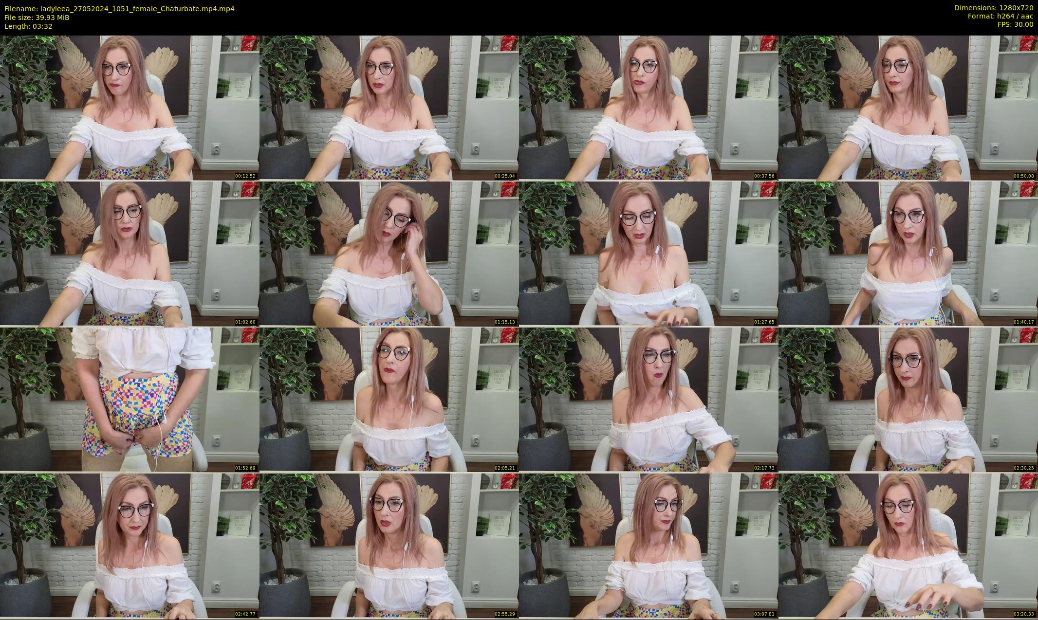ladyleea — 4 minute Chaturbate female cam show recording, 720p, May 27, 2024