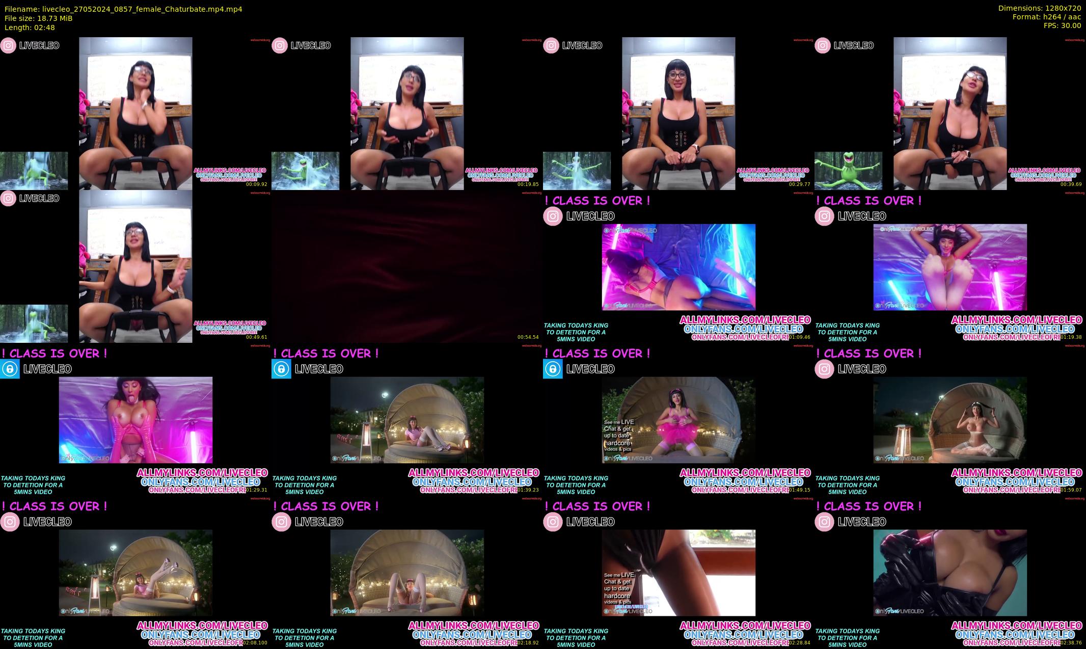 livecleo — 3 minute Chaturbate female cam show recording, 720p, May 27, 2024