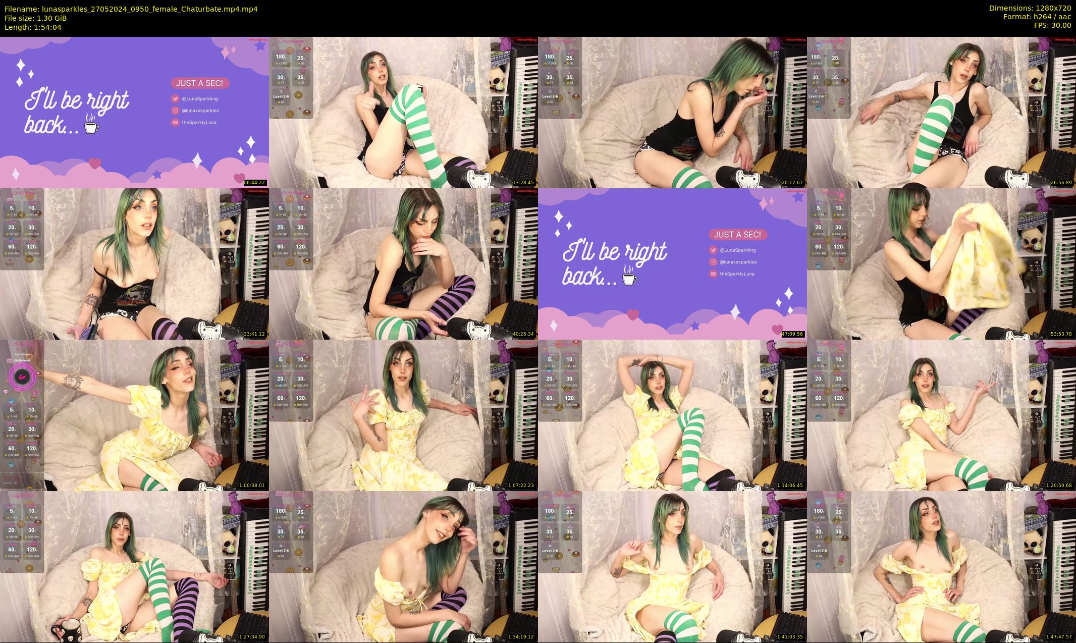 lunasparkles — 115 minute Chaturbate female cam show recording, 720p, May 27, 2024