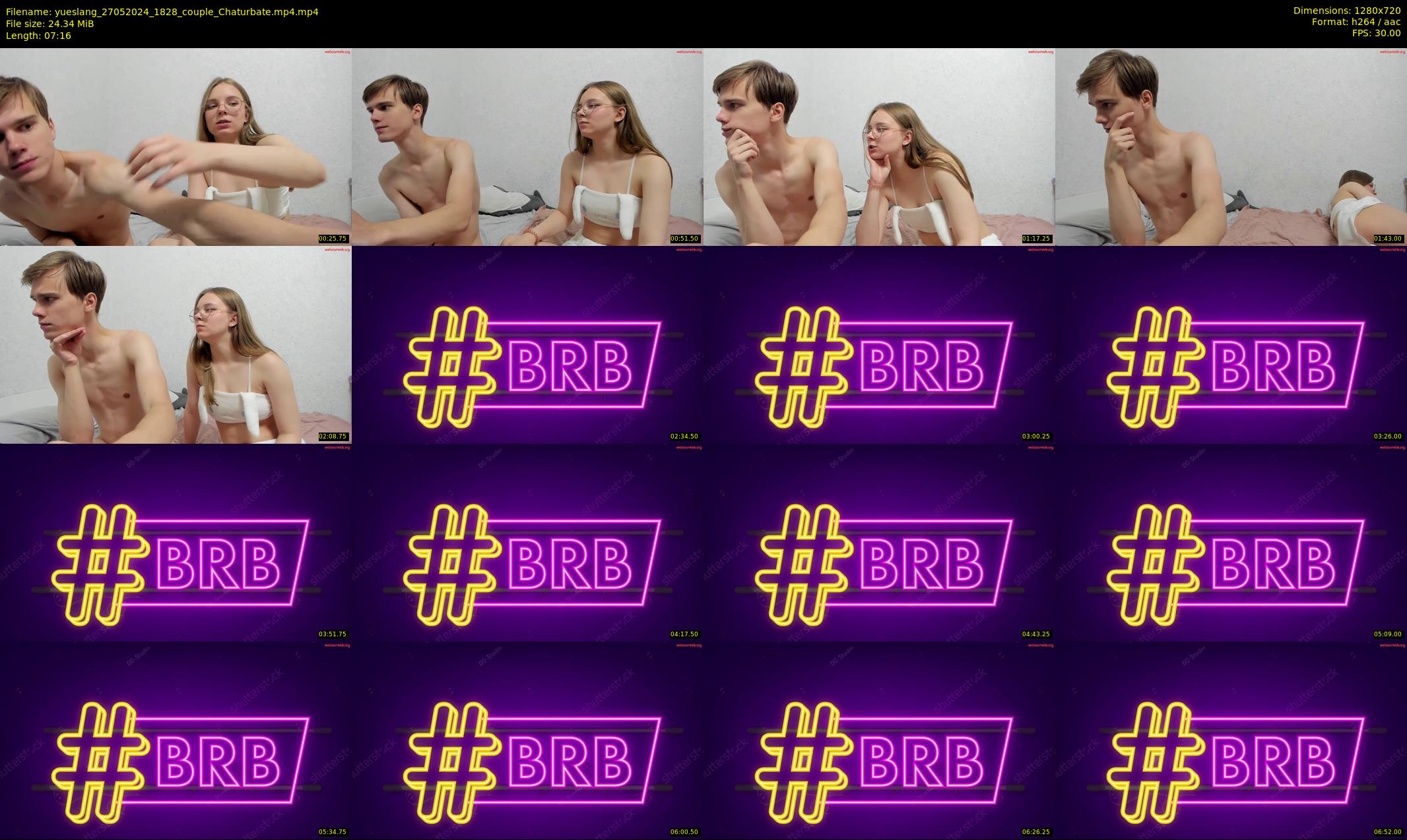 yueslang — 8 minute Chaturbate couple cam show recording, 720p, May 27, 2024