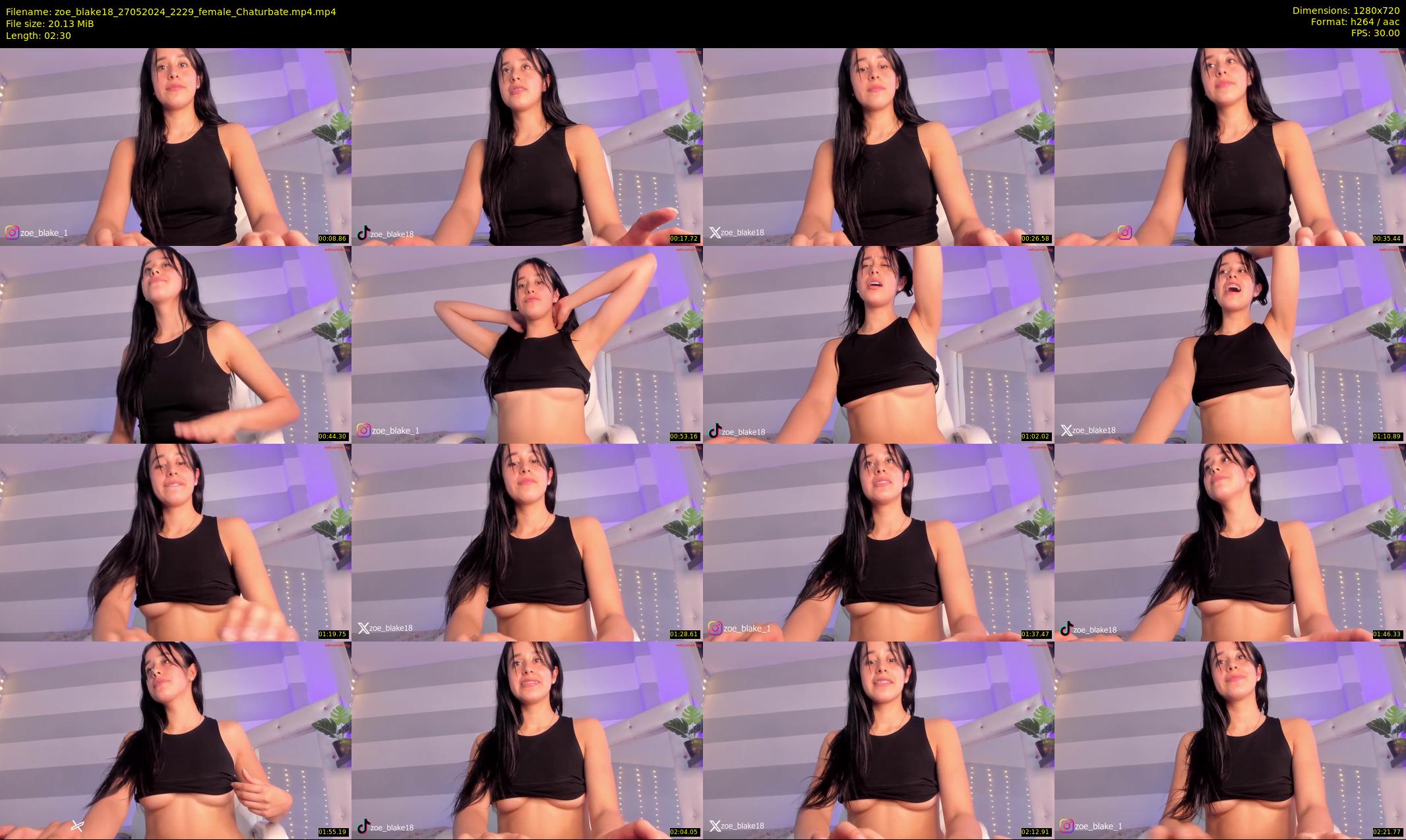 zoe_blake18 — 3 minute Chaturbate female cam show recording, 720p, May 27, 2024