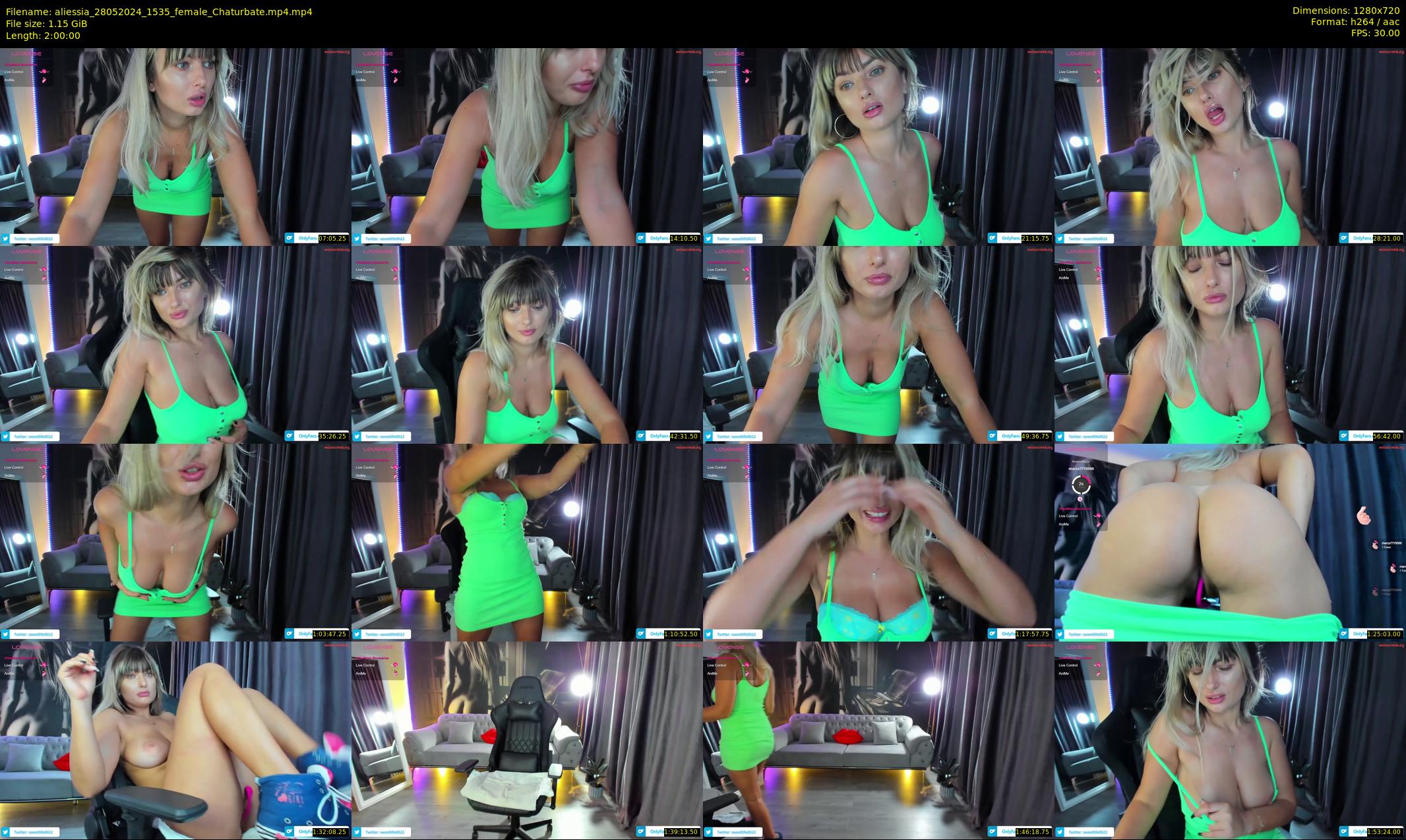 aliessia — 120 minute Chaturbate female cam show recording, 720p, May 28, 2024