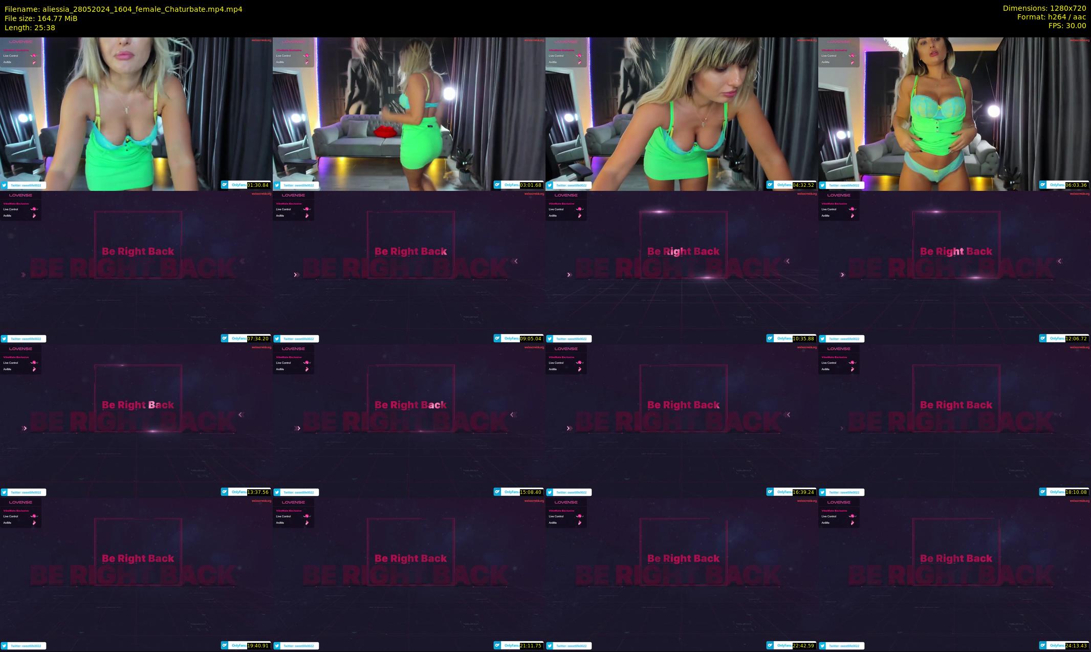 aliessia — 26 minute Chaturbate female cam show recording, 720p, May 28, 2024