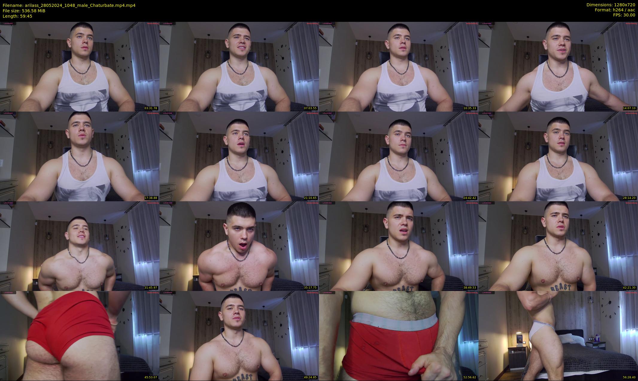 arilass — 60 minute Chaturbate male cam show recording, 720p, May 28, 2024