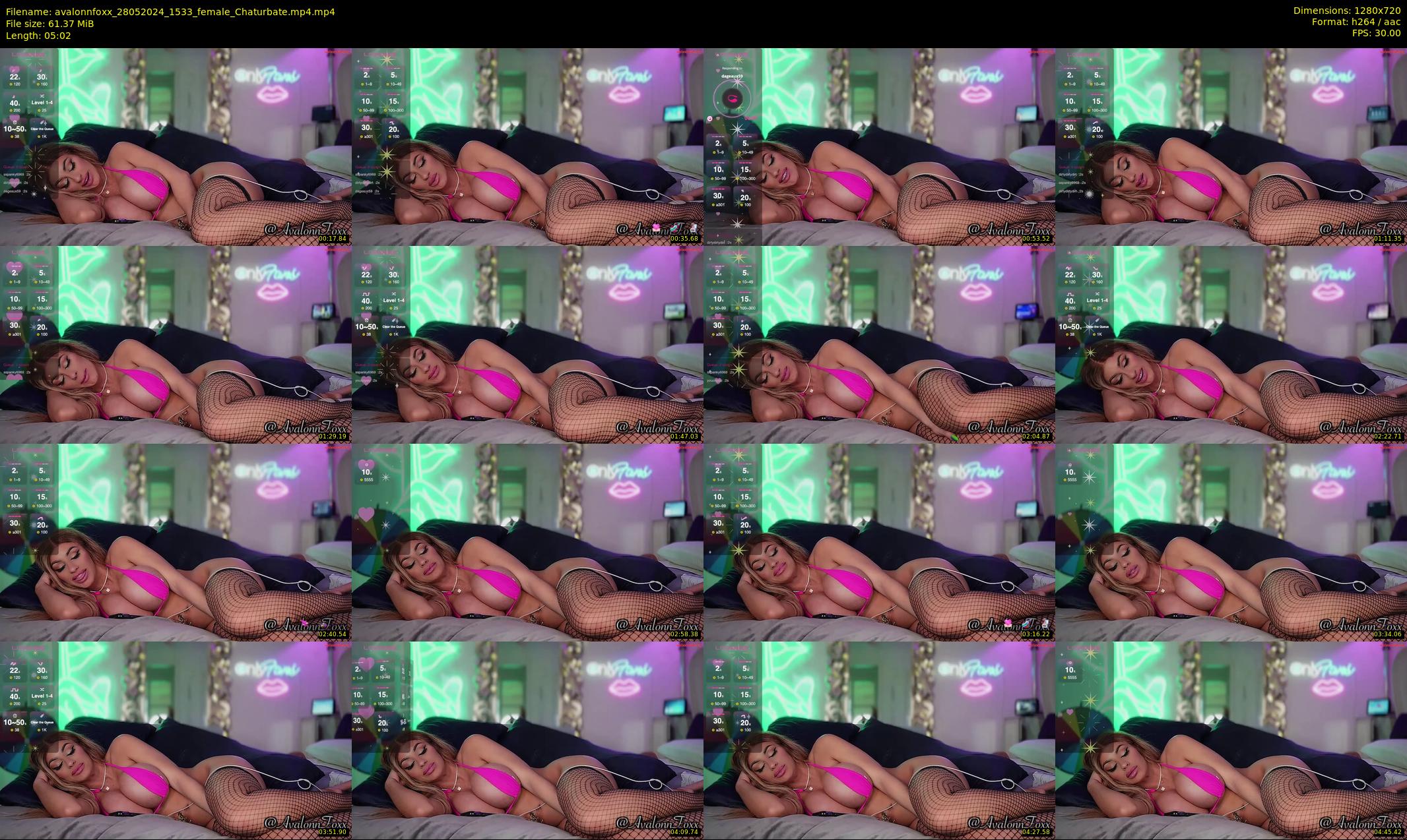 avalonnfoxx — 6 minute Chaturbate female cam show recording, 720p, May 28, 2024