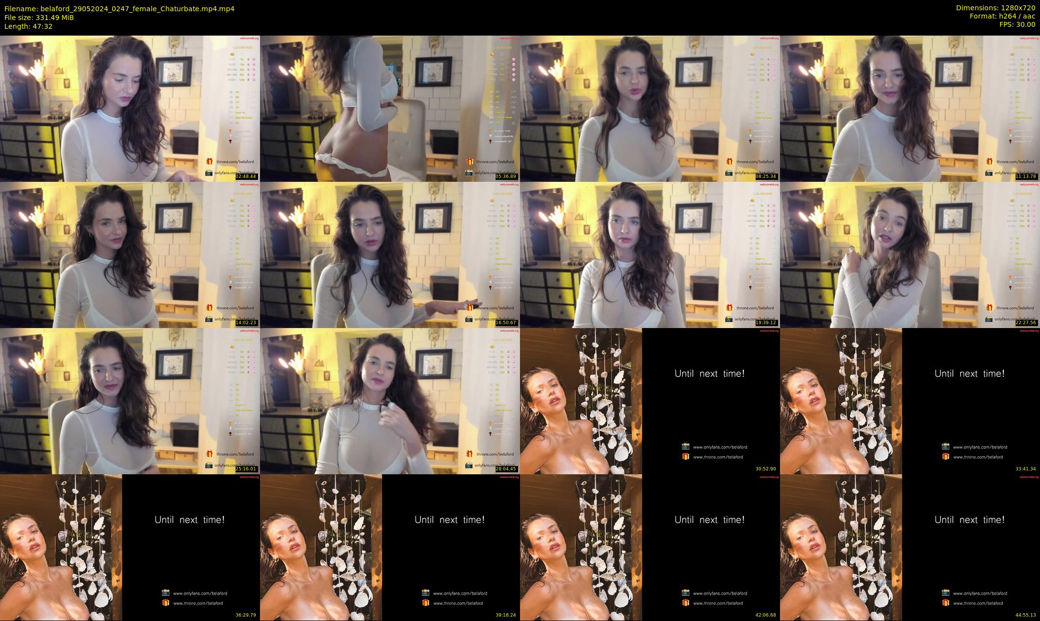 belaford — 48 minute Chaturbate female cam show recording, 720p, May 29, 2024