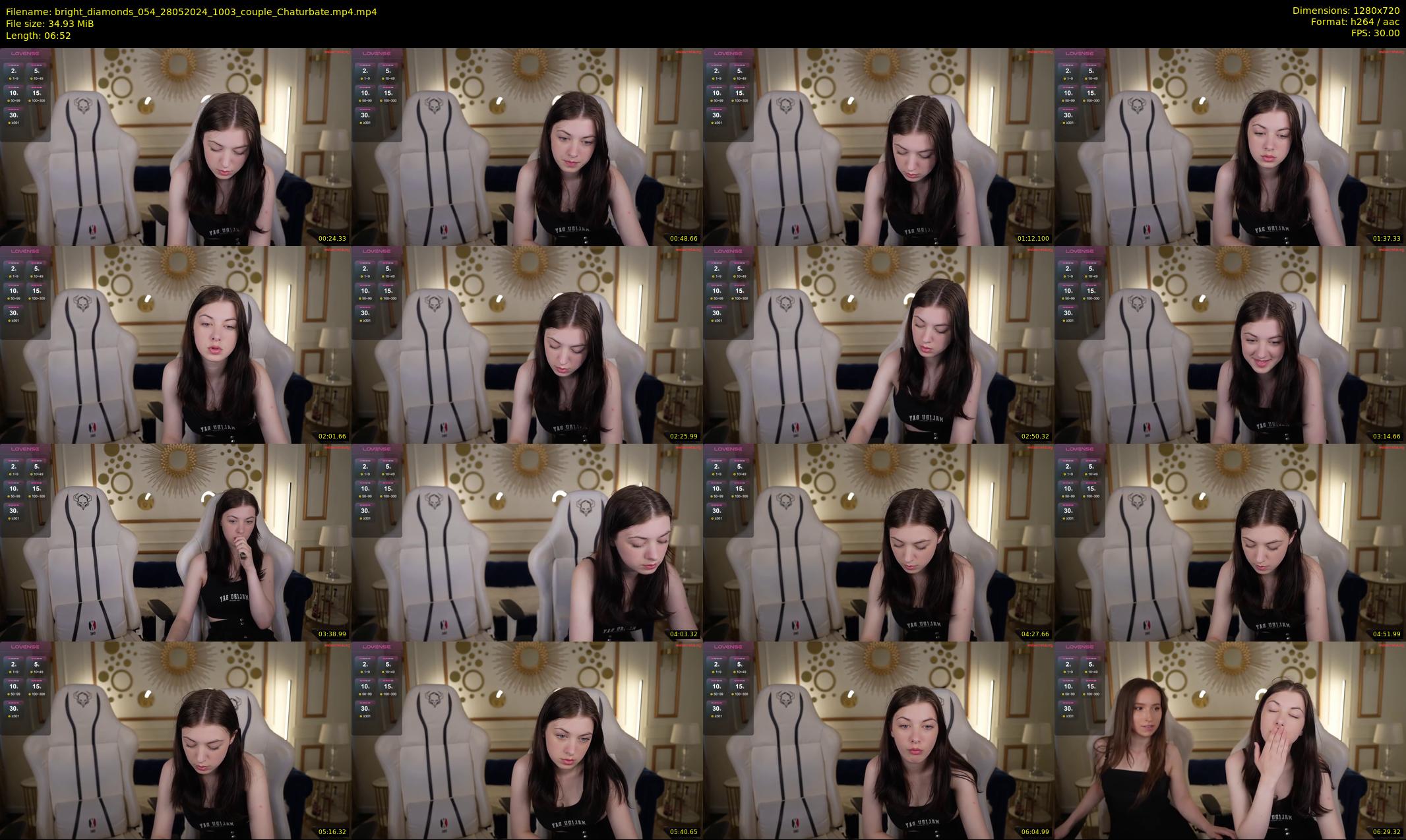 bright_diamonds_054 — 7 minute Chaturbate couple cam show recording, 720p, May 28, 2024