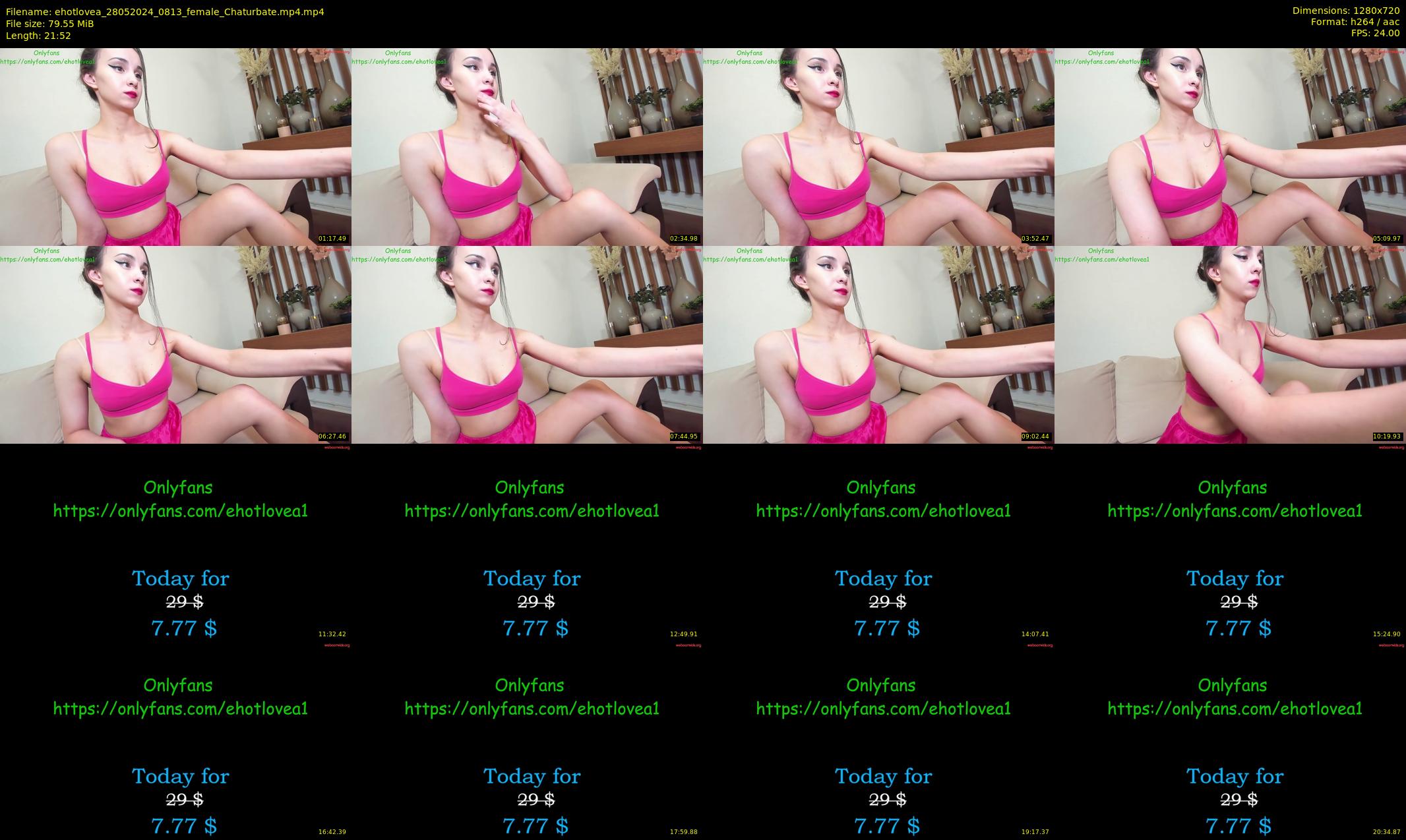 ehotlovea — 22 minute Chaturbate female cam show recording, 720p, May 28, 2024