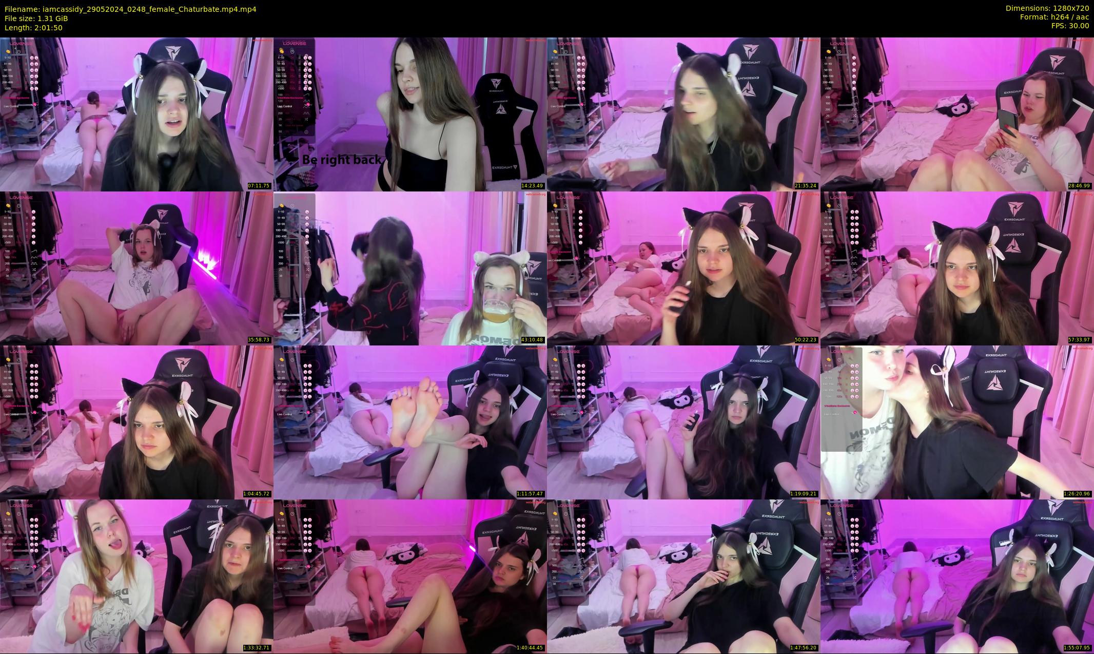 iamcassidy — 122 minute Chaturbate female cam show recording, 720p, May 29, 2024