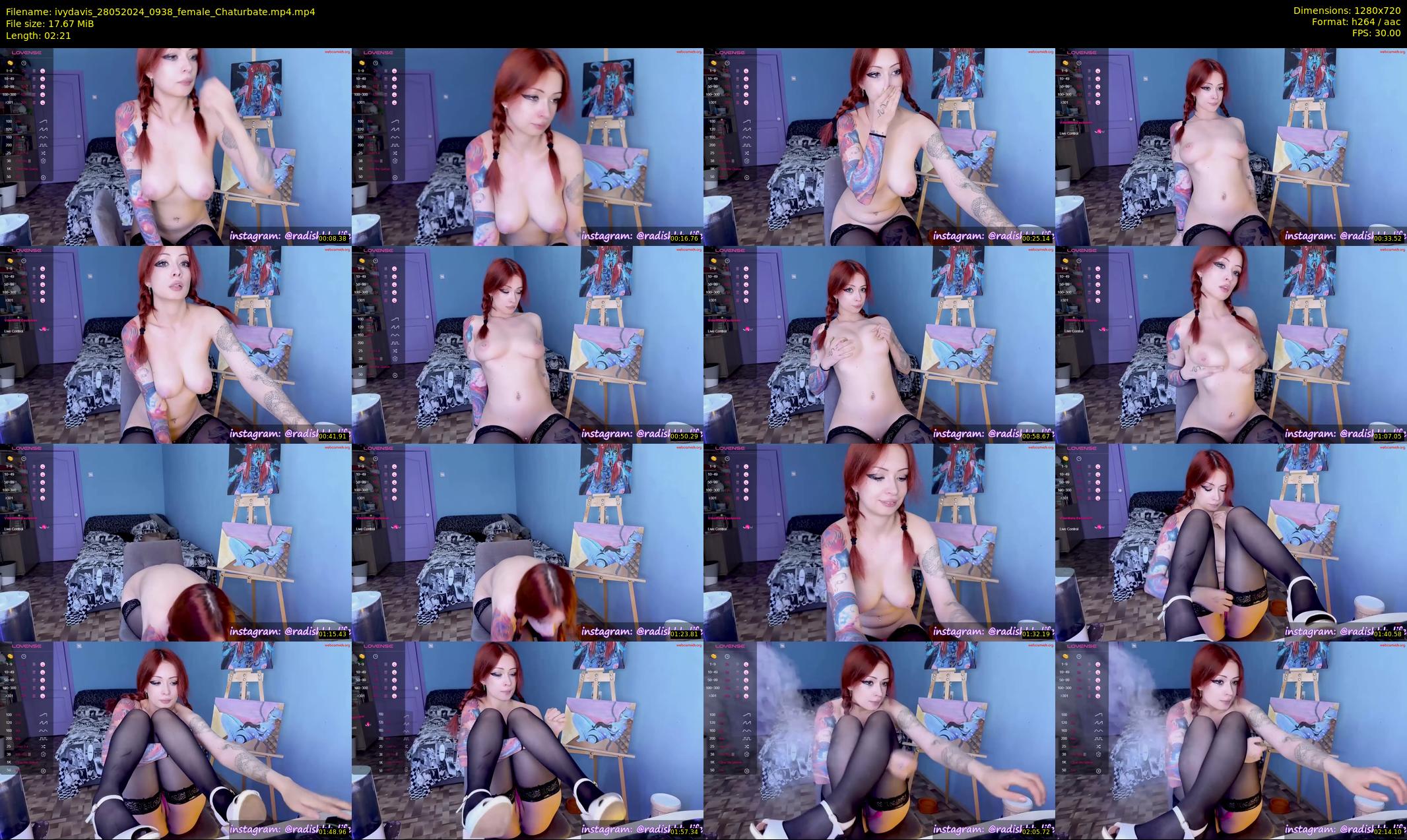 ivydavis — 3 minute Chaturbate female cam show recording, 720p, May 28, 2024