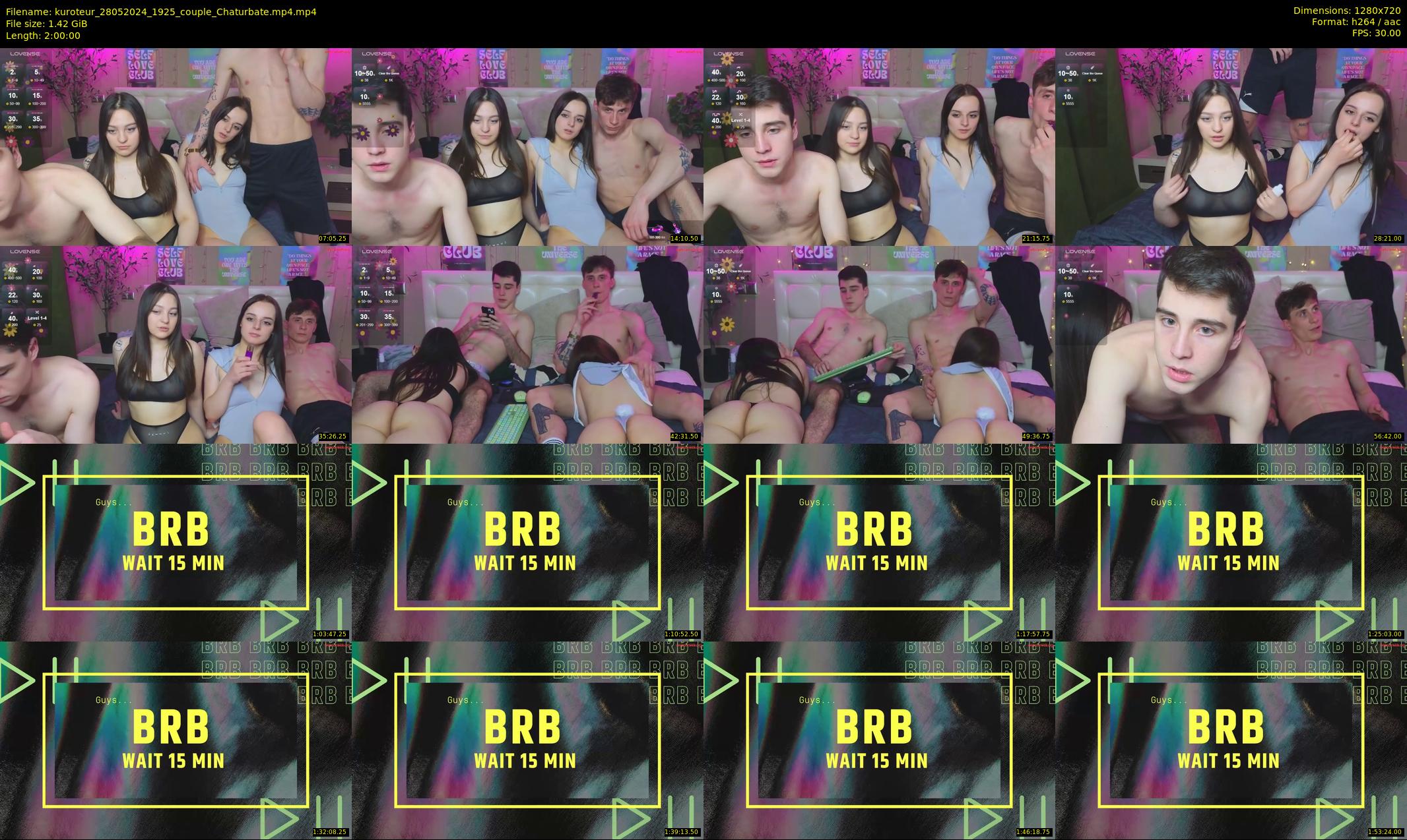 kuroteur — 120 minute Chaturbate couple cam show recording, 720p, May 28, 2024