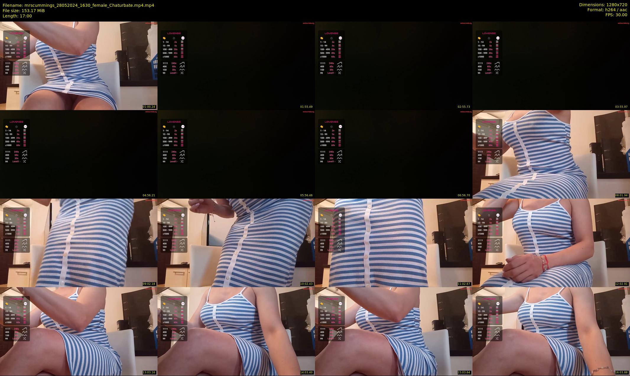 mrscummings — 17 minute Chaturbate female cam show recording, 720p, May 28, 2024
