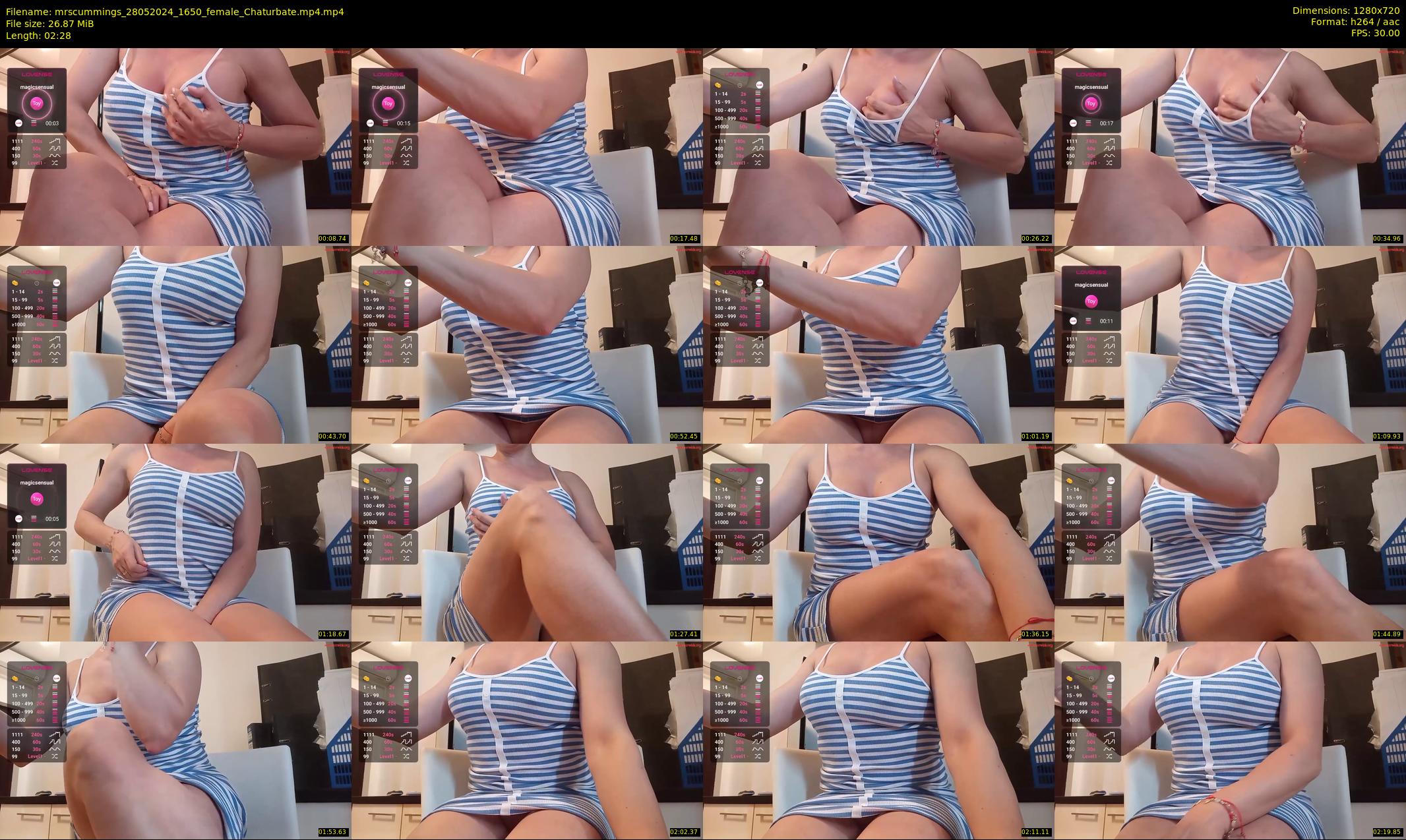 mrscummings — 3 minute Chaturbate female cam show recording, 720p, May 28, 2024