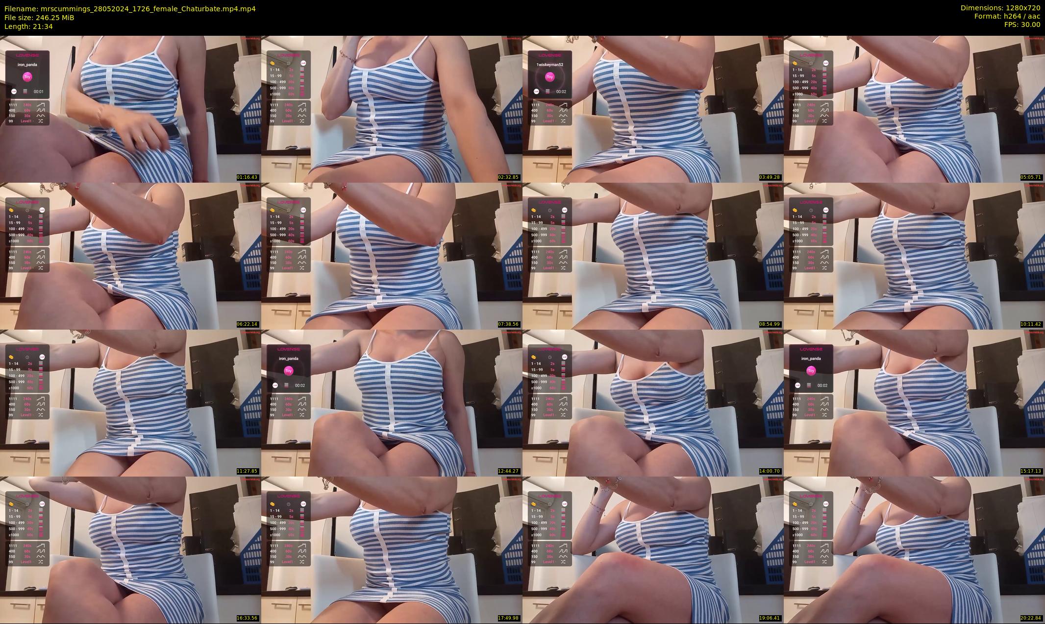 mrscummings — 22 minute Chaturbate female cam show recording, 720p, May 28, 2024