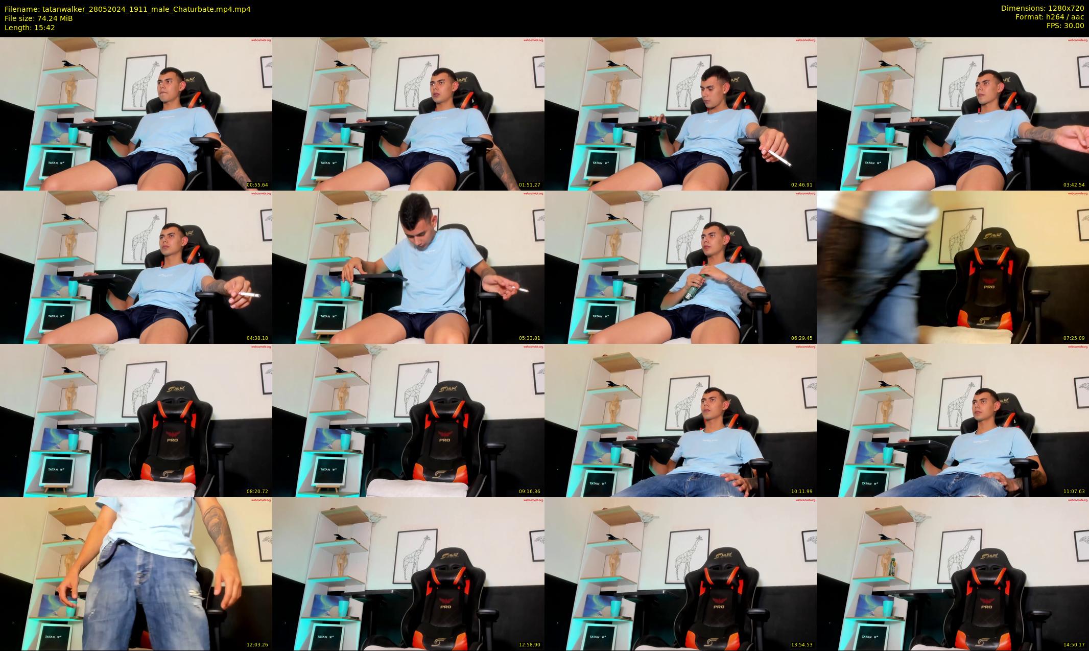 tatanwalker — 16 minute Chaturbate male cam show recording, 720p, May 28, 2024