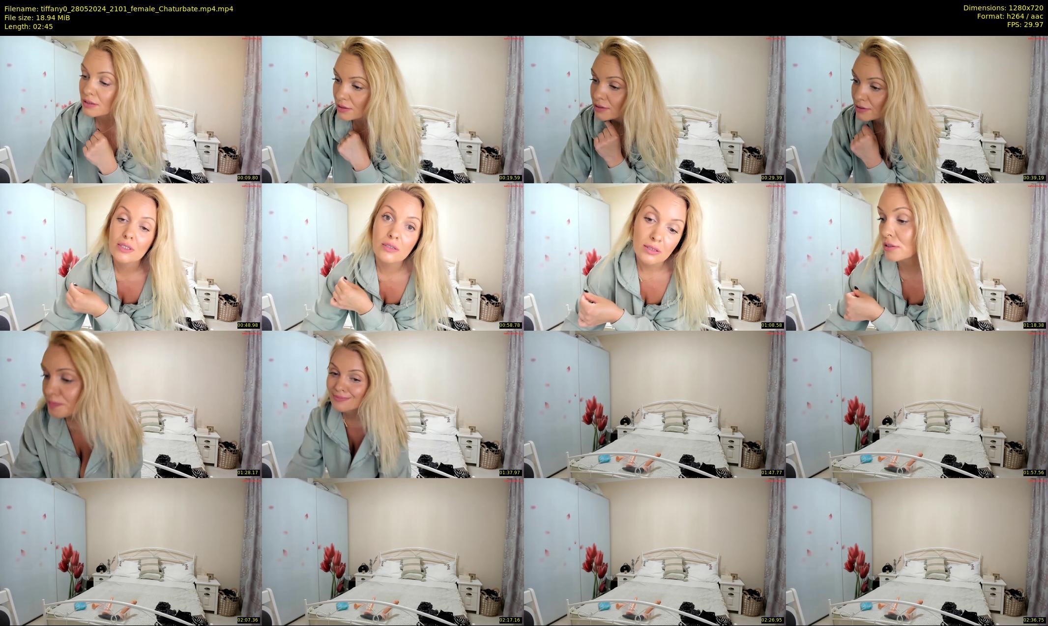 tiffany0 — 3 minute Chaturbate female cam show recording, 720p, May 28, 2024