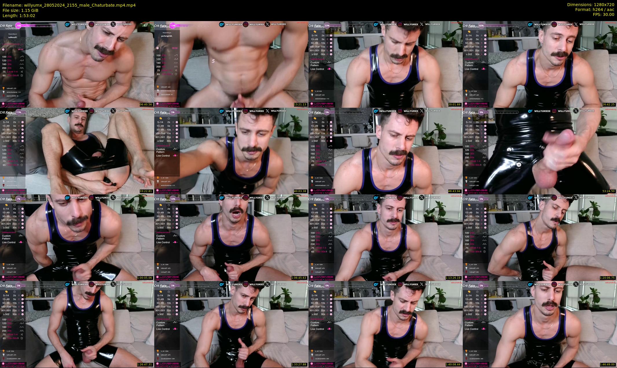 willyumx — 114 minute Chaturbate male cam show recording, 720p, May 28, 2024