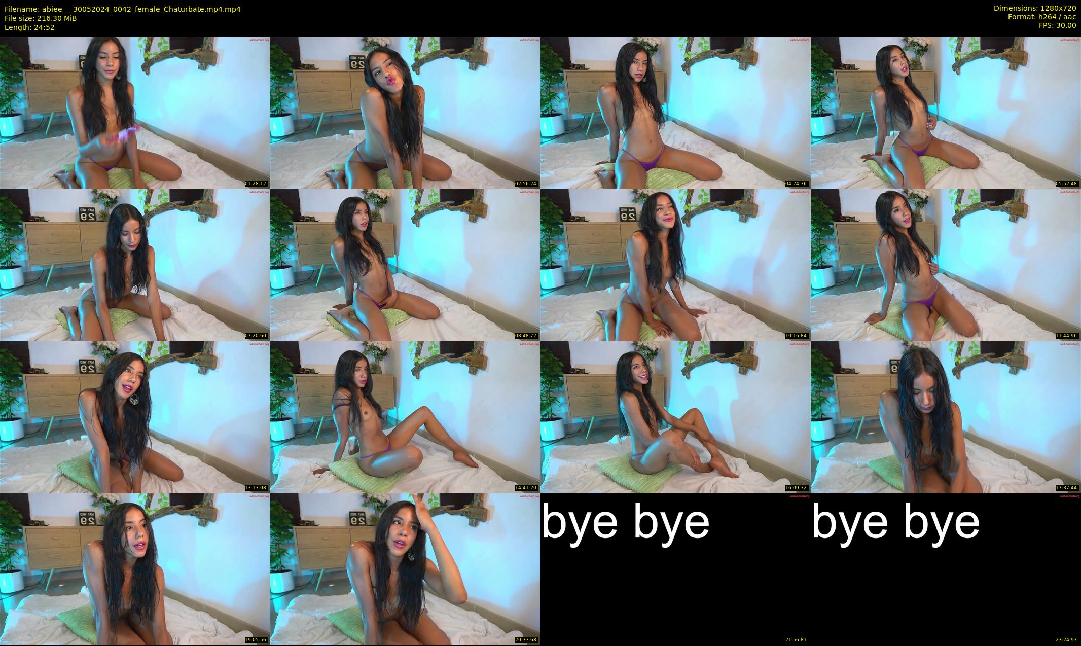 abiee__ — 25 minute Chaturbate female cam show recording, 720p, May 30, 2024