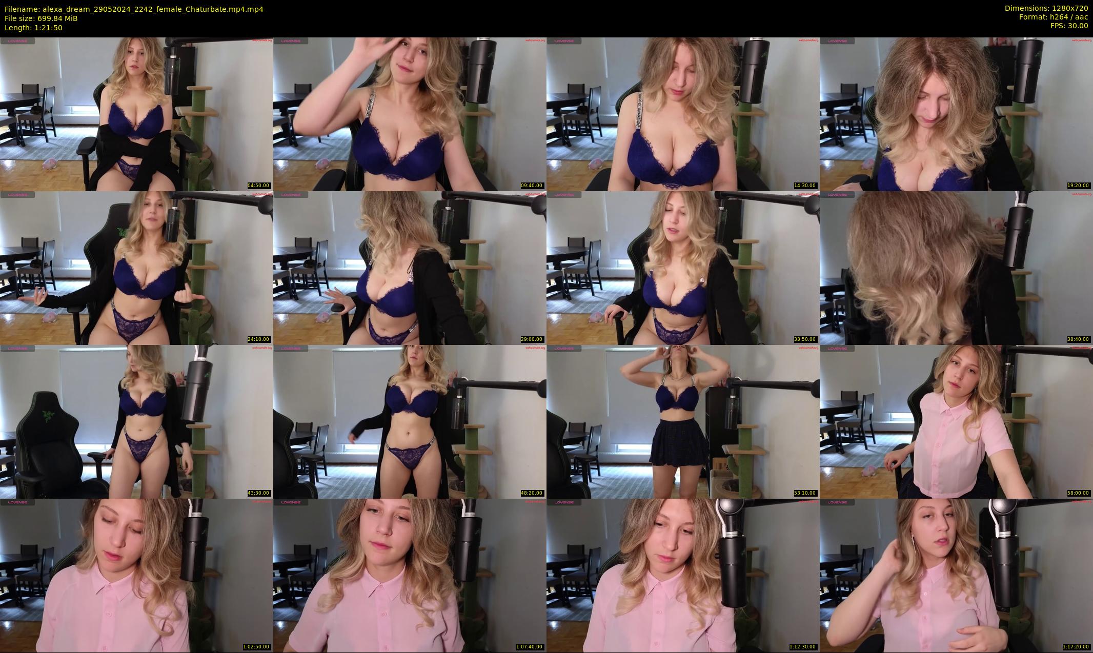 alexa_dream — 82 minute Chaturbate female cam show recording, 720p, May 29, 2024