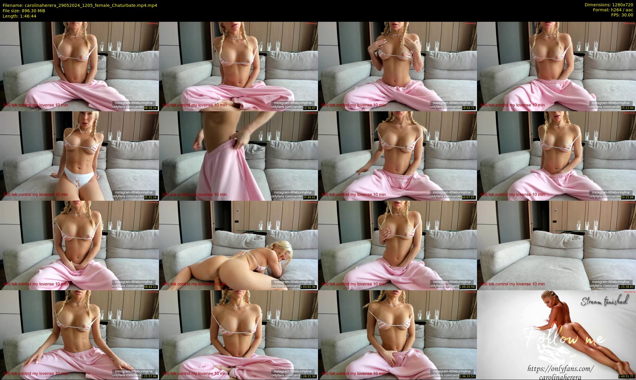 carolinaherera — 107 minute Chaturbate female cam show recording, 720p, May 29, 2024