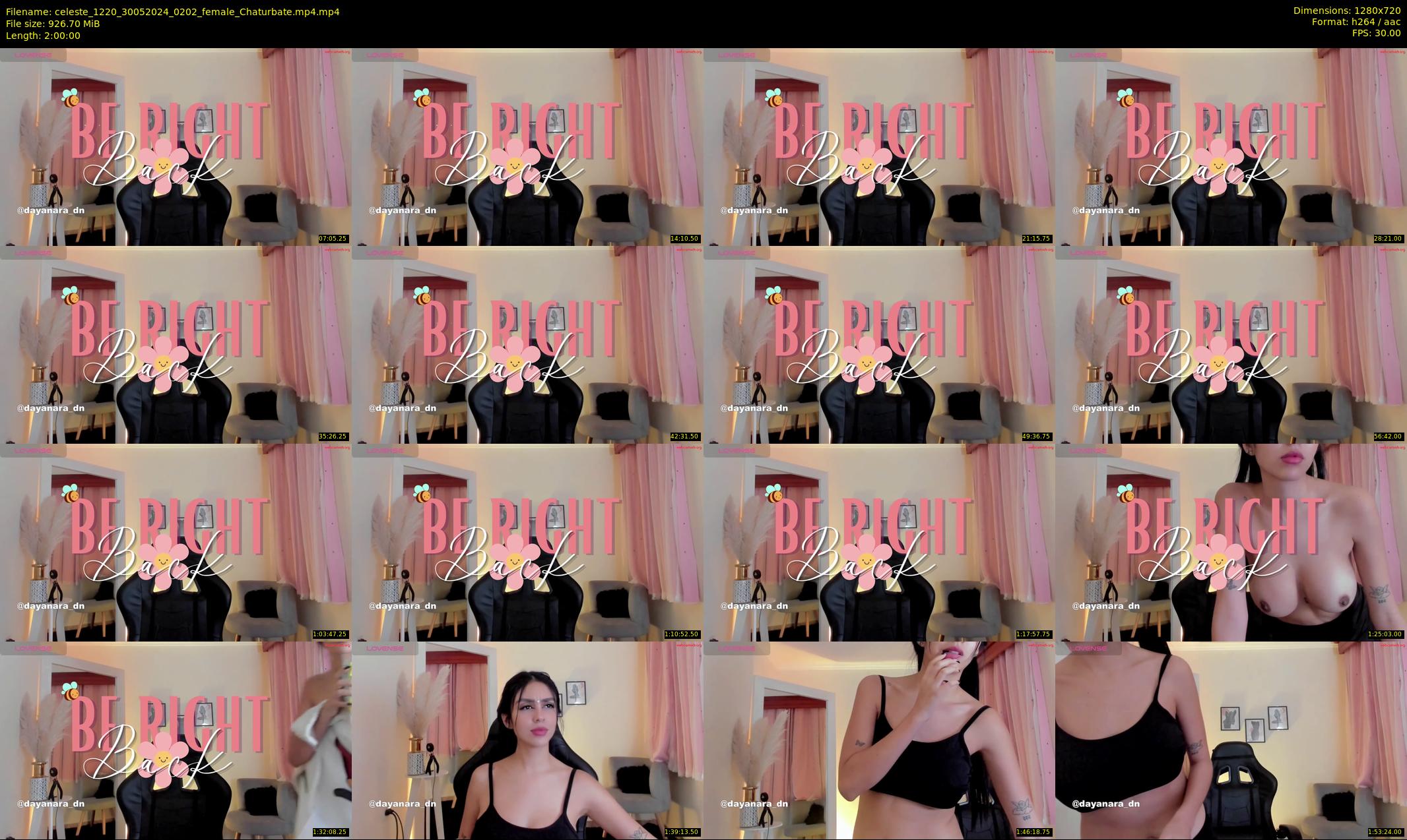 celeste_1220 — 120 minute Chaturbate female cam show recording, 720p, May 30, 2024