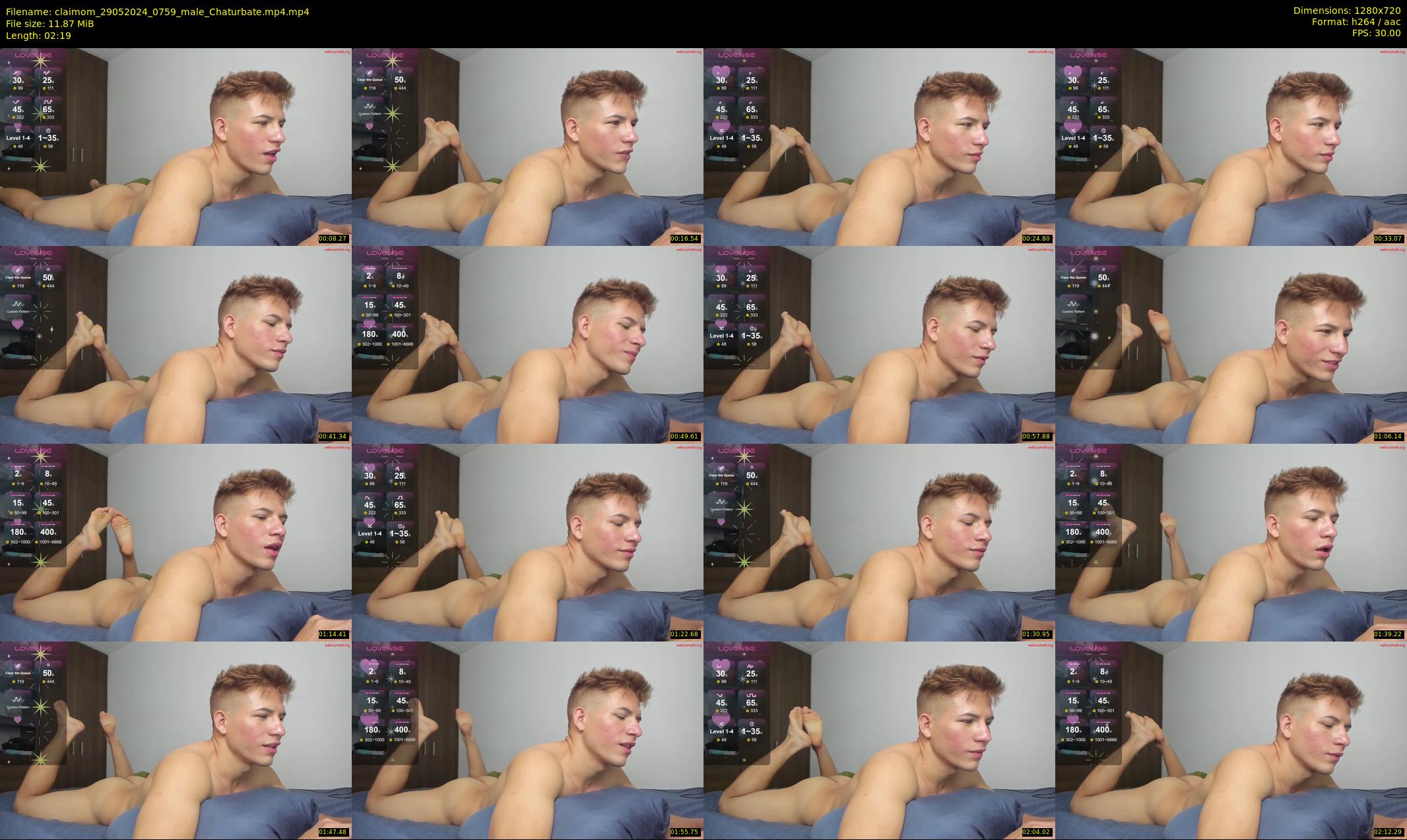 claimom — 3 minute Chaturbate male cam show recording, 720p, May 29, 2024