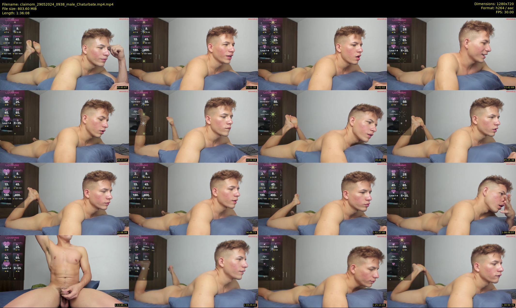 claimom — 97 minute Chaturbate male cam show recording, 720p, May 29, 2024
