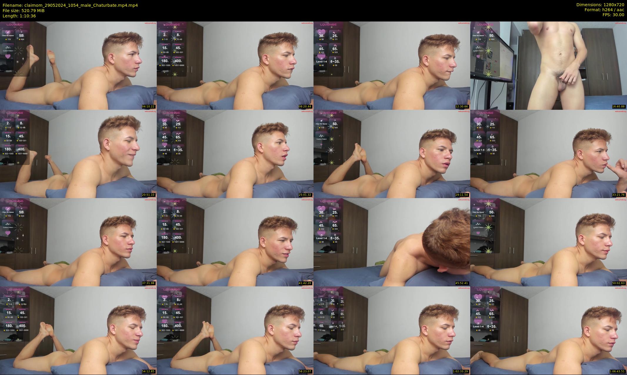 claimom — 71 minute Chaturbate male cam show recording, 720p, May 29, 2024