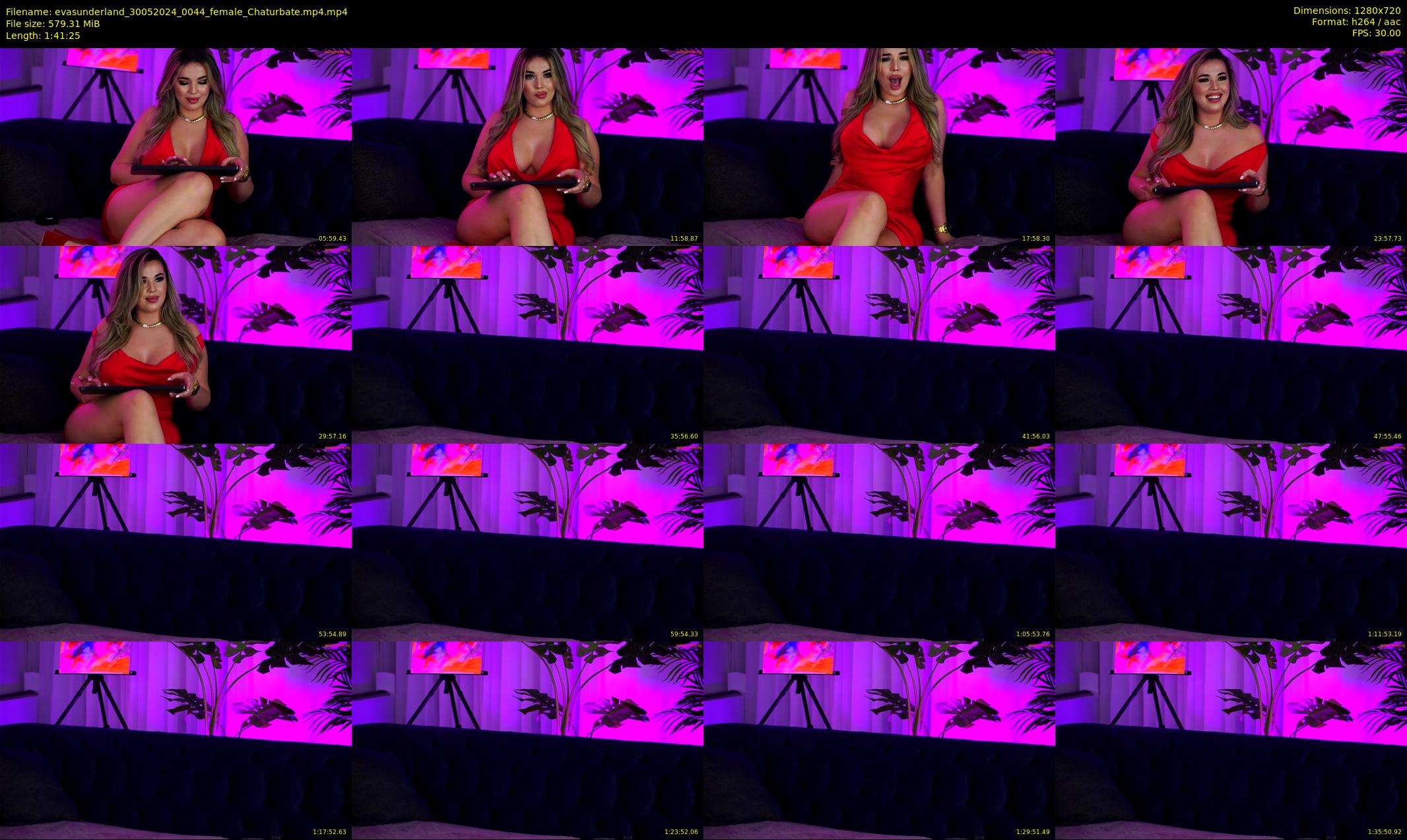 evasunderland — 102 minute Chaturbate female cam show recording, 720p, May 30, 2024