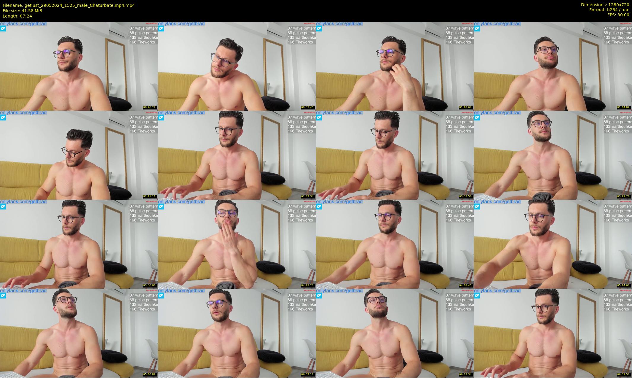 getlust — 8 minute Chaturbate male cam show recording, 720p, May 29, 2024