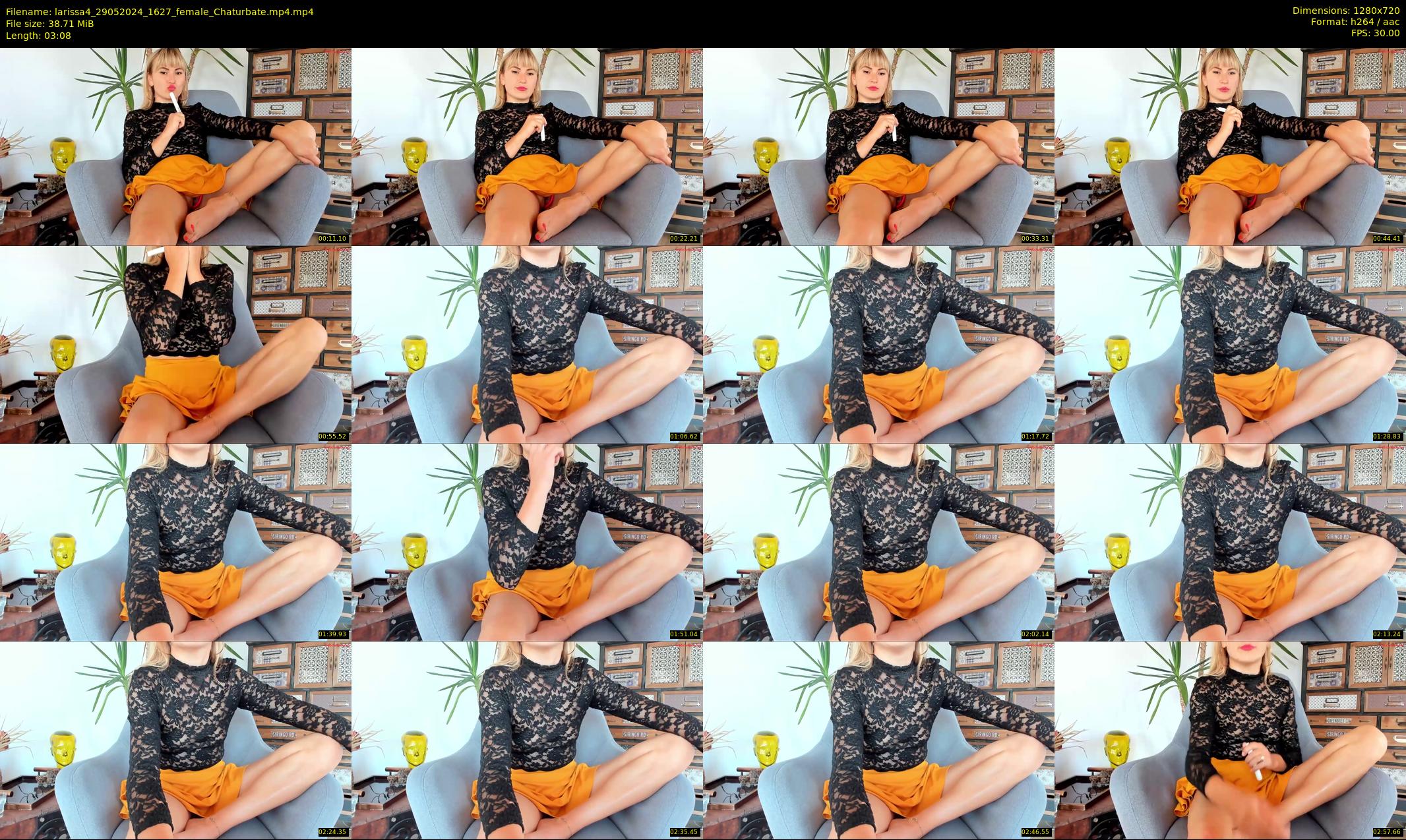 larissa4 — 4 minute Chaturbate female cam show recording, 720p, May 29, 2024