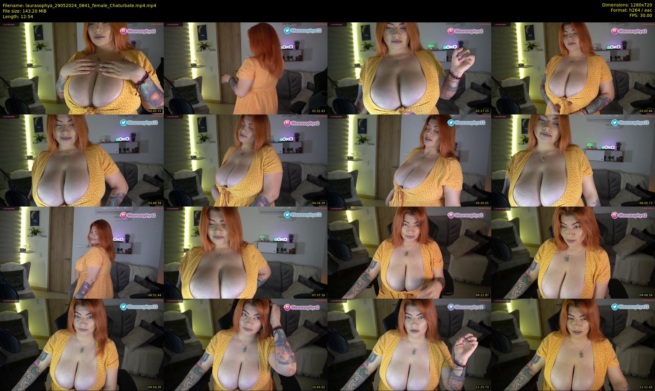 laurasophya — 13 minute Chaturbate female cam show recording, 720p, May 29, 2024