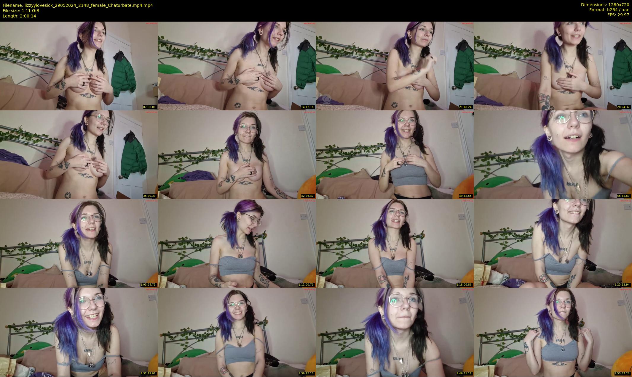 lizzyylovesick — 121 minute Chaturbate female cam show recording, 720p, May 29, 2024