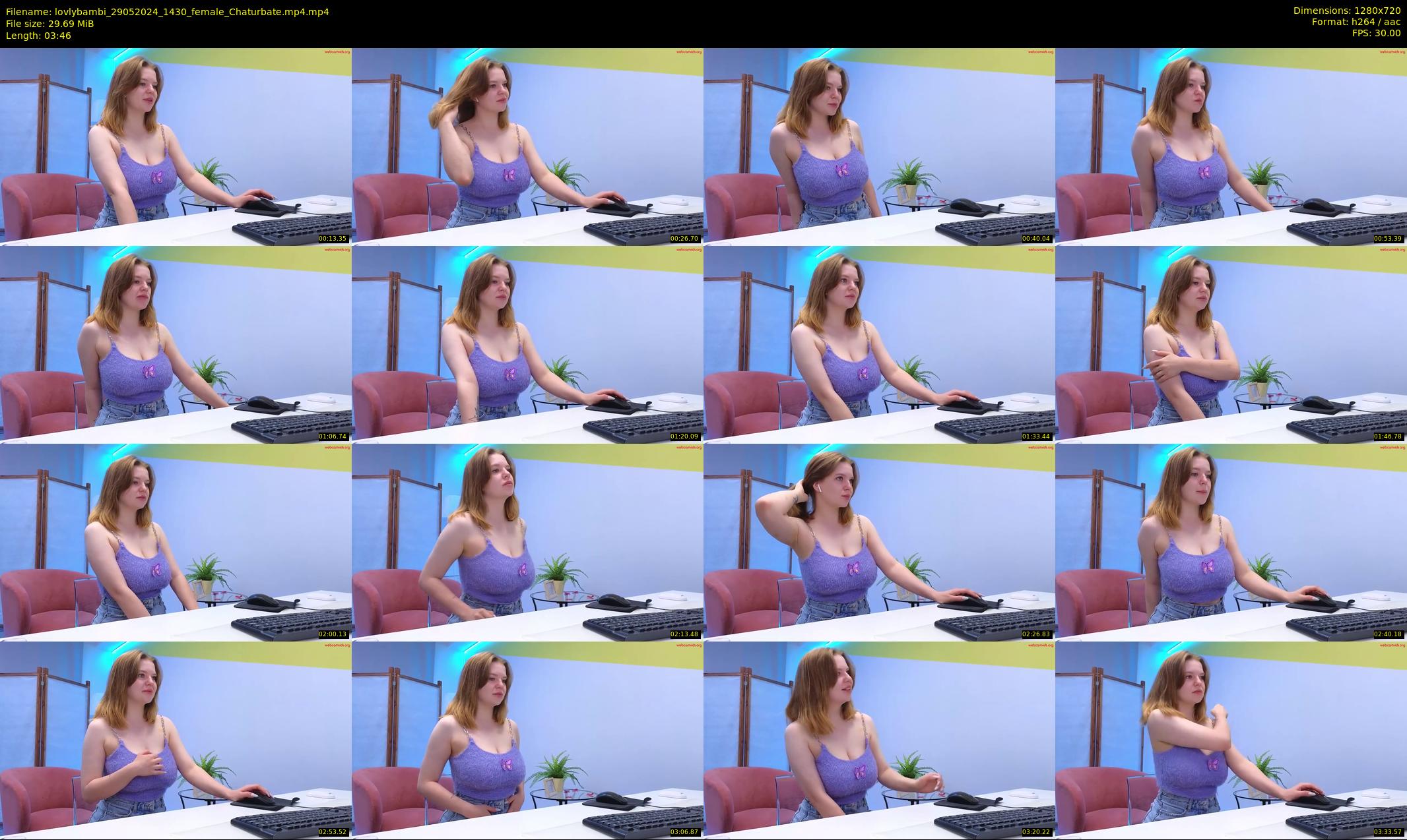 lovlybambi — 4 minute Chaturbate female cam show recording, 720p, May 29, 2024