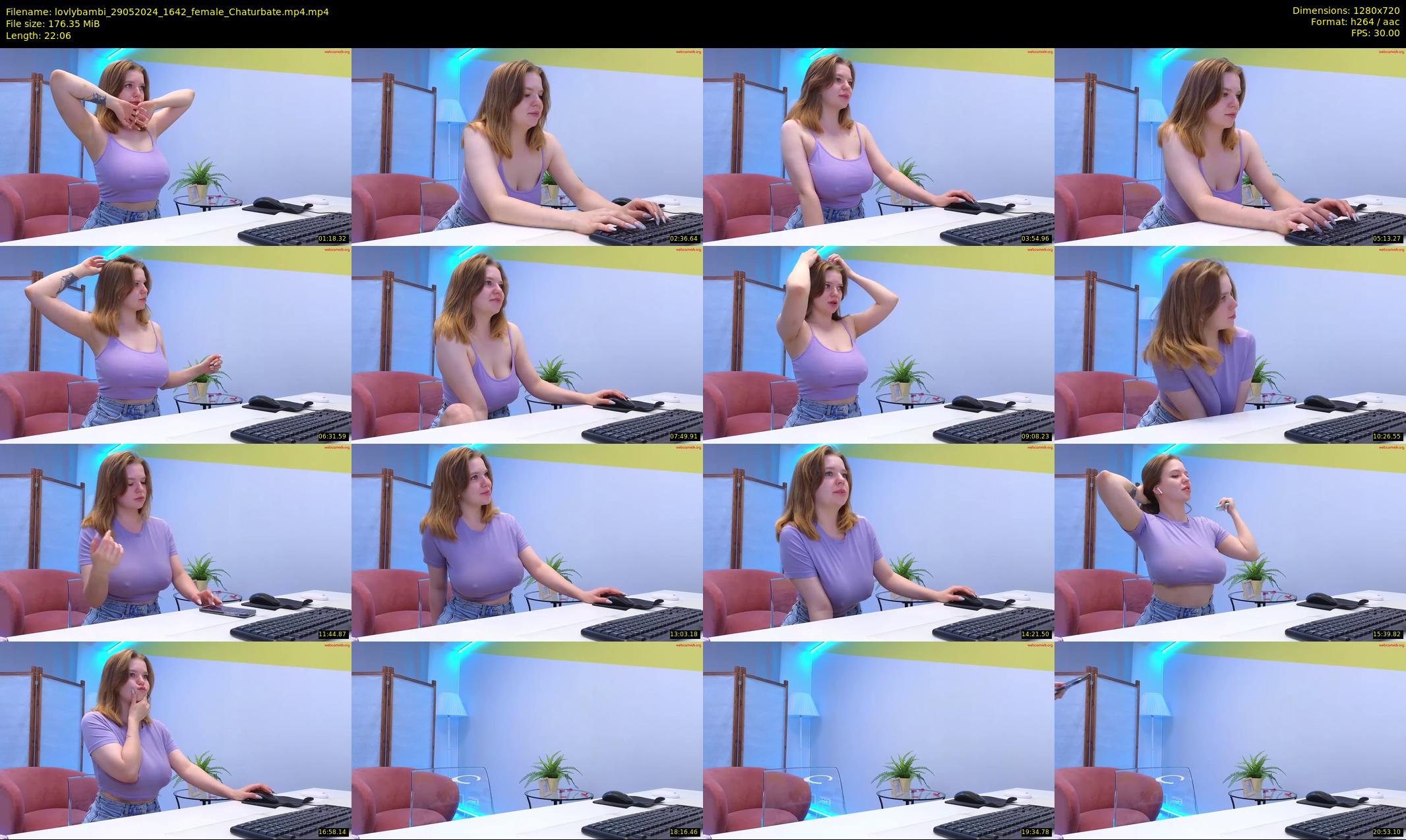 lovlybambi — 23 minute Chaturbate female cam show recording, 720p, May 29, 2024
