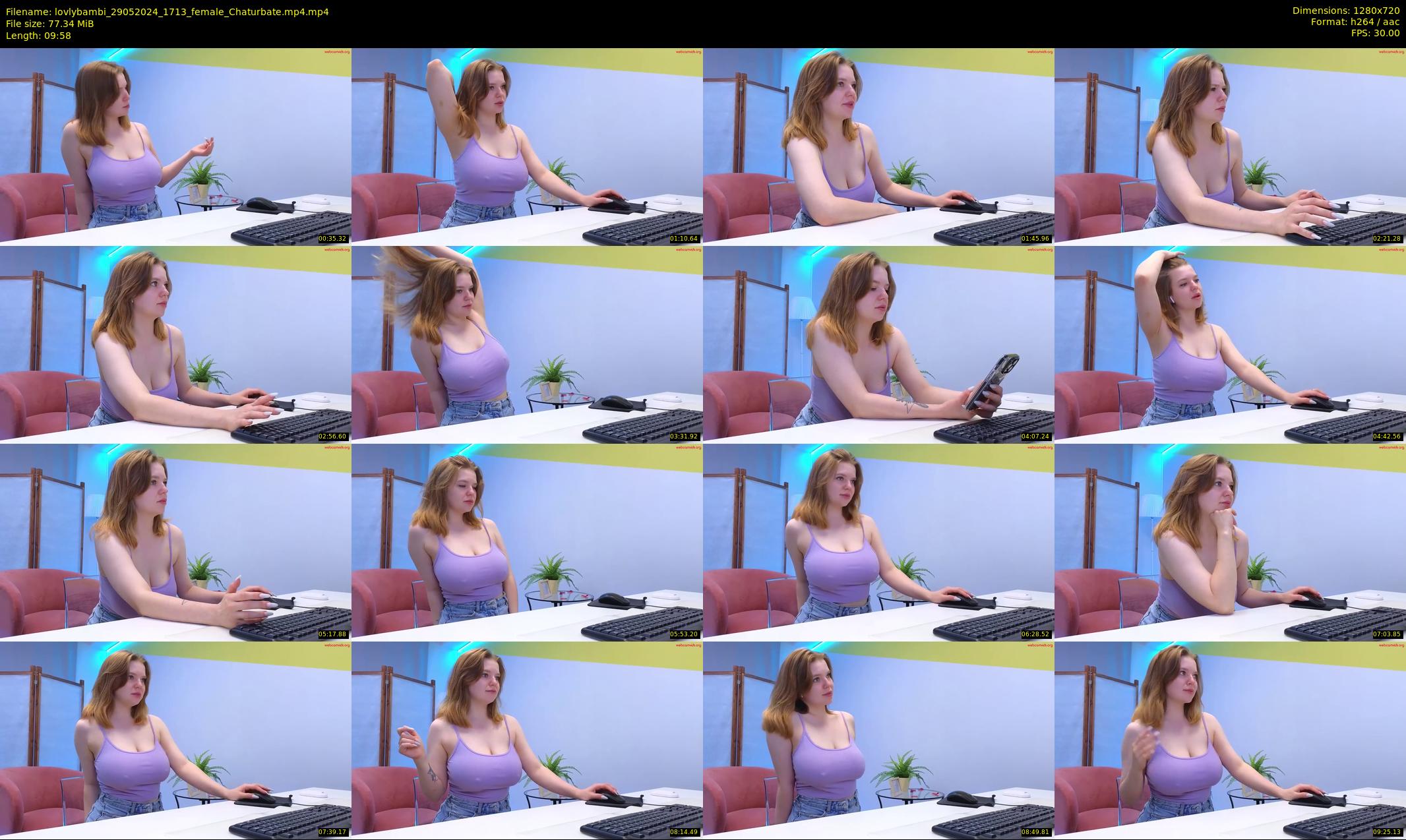 lovlybambi — 10 minute Chaturbate female cam show recording, 720p, May 29, 2024