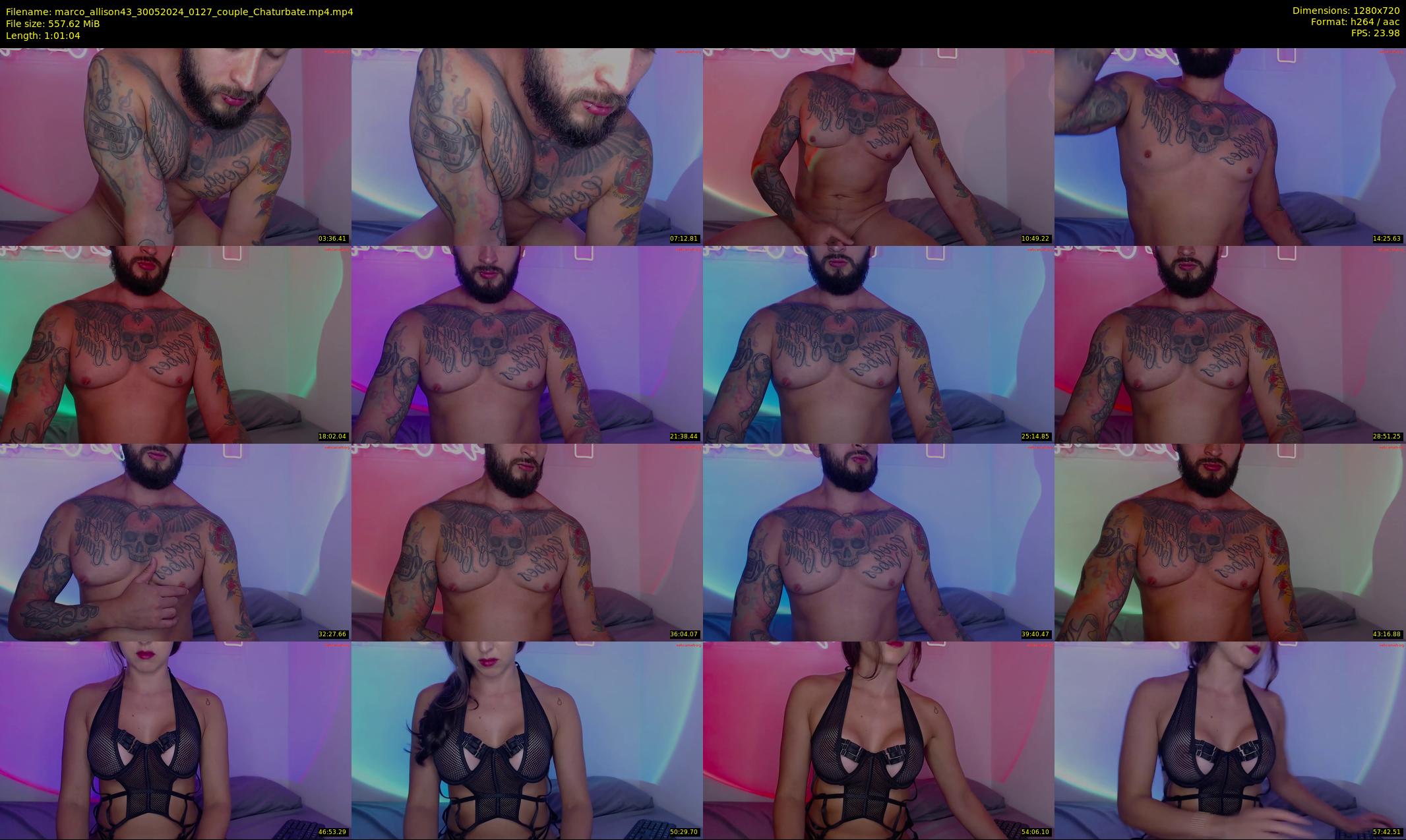 marco_allison43 — 62 minute Chaturbate couple cam show recording, 720p, May 30, 2024
