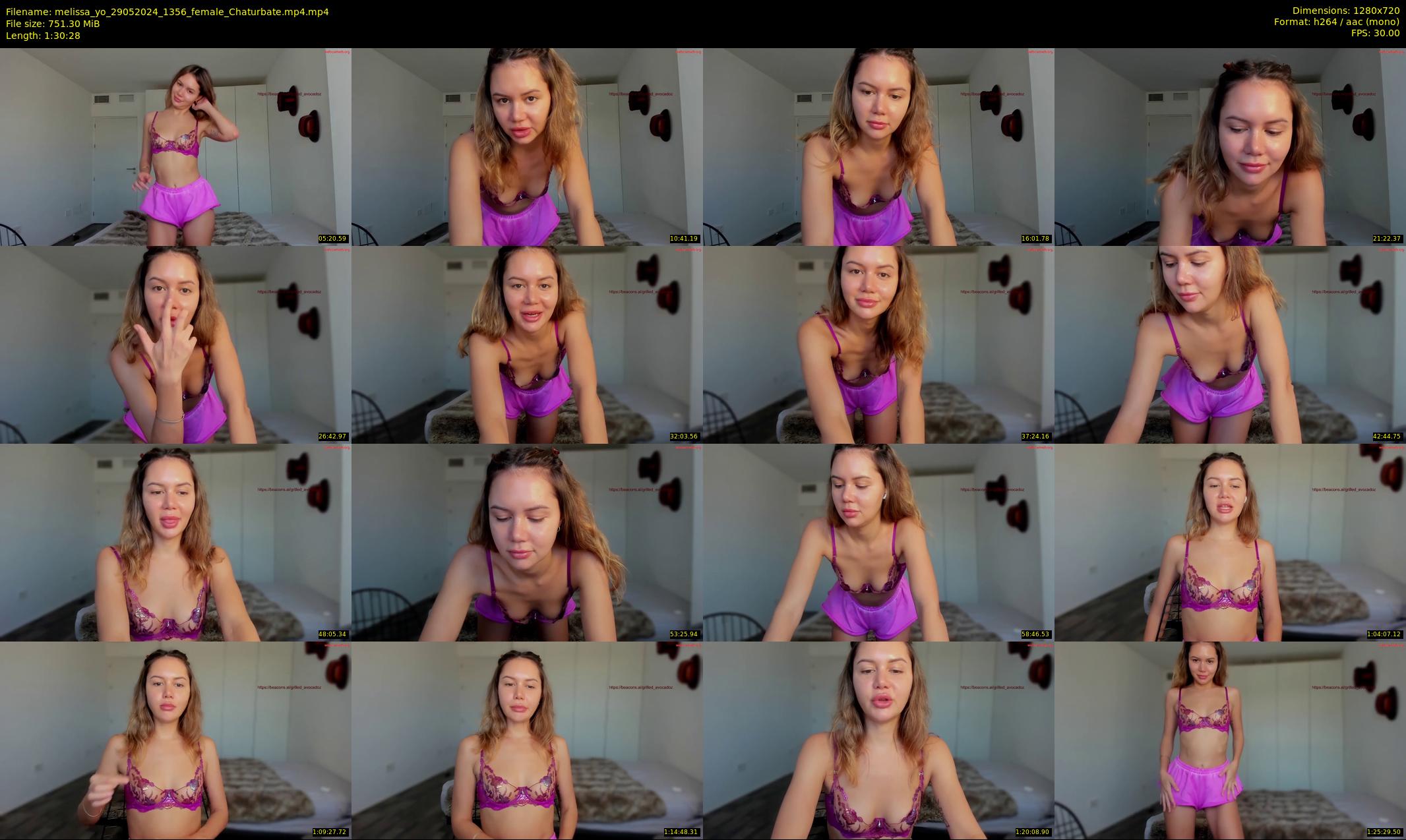 melissa_yo — 91 minute Chaturbate female cam show recording, 720p, May 29, 2024