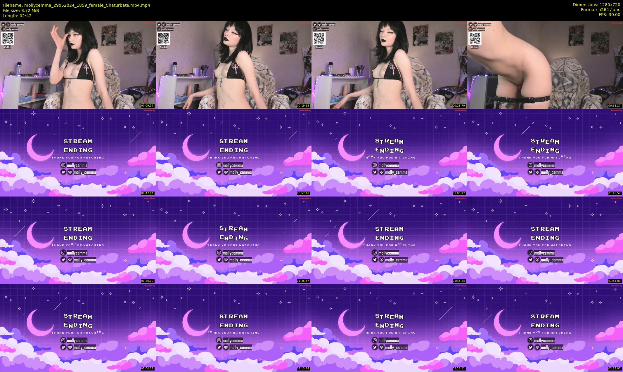 mollycemma — 3 minute Chaturbate female cam show recording, 720p, May 29, 2024