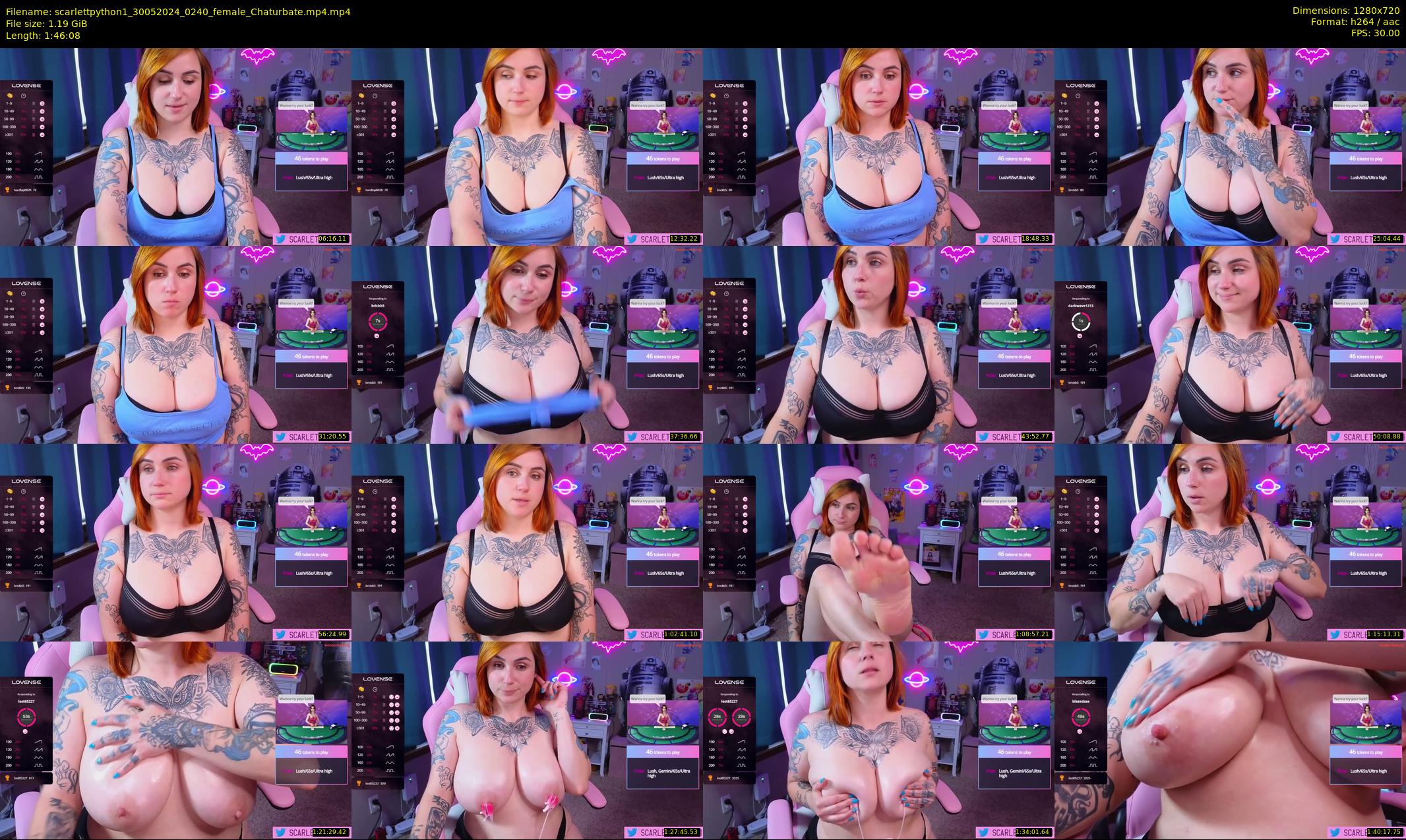 scarlettpython1 — 107 minute Chaturbate female cam show recording, 720p, May 30, 2024
