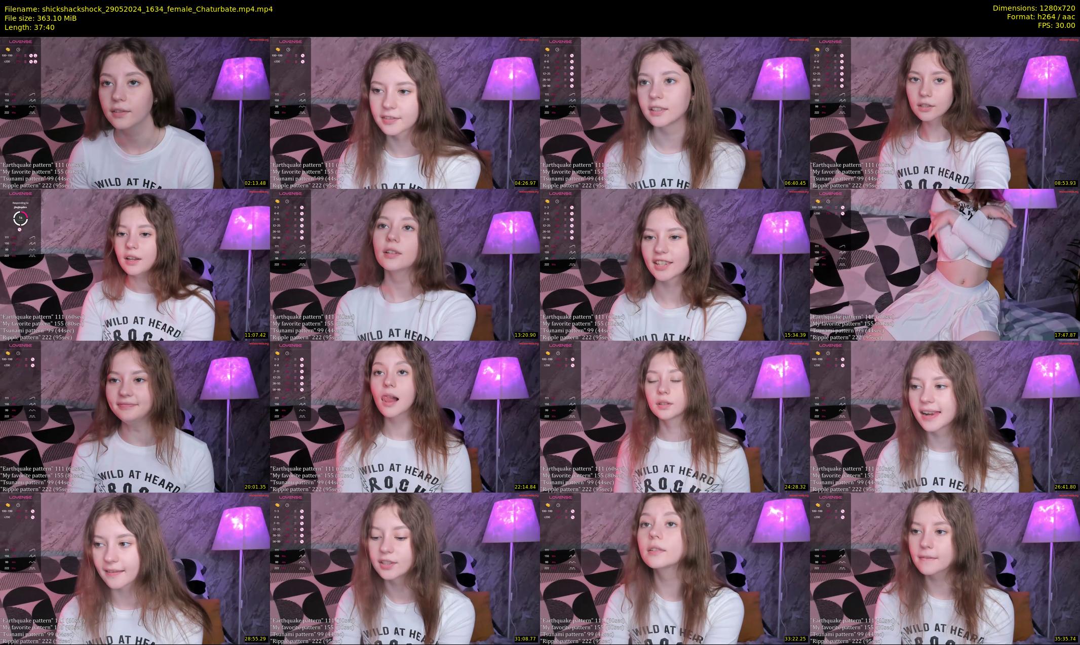 shickshackshock — 38 minute Chaturbate female cam show recording, 720p, May 29, 2024