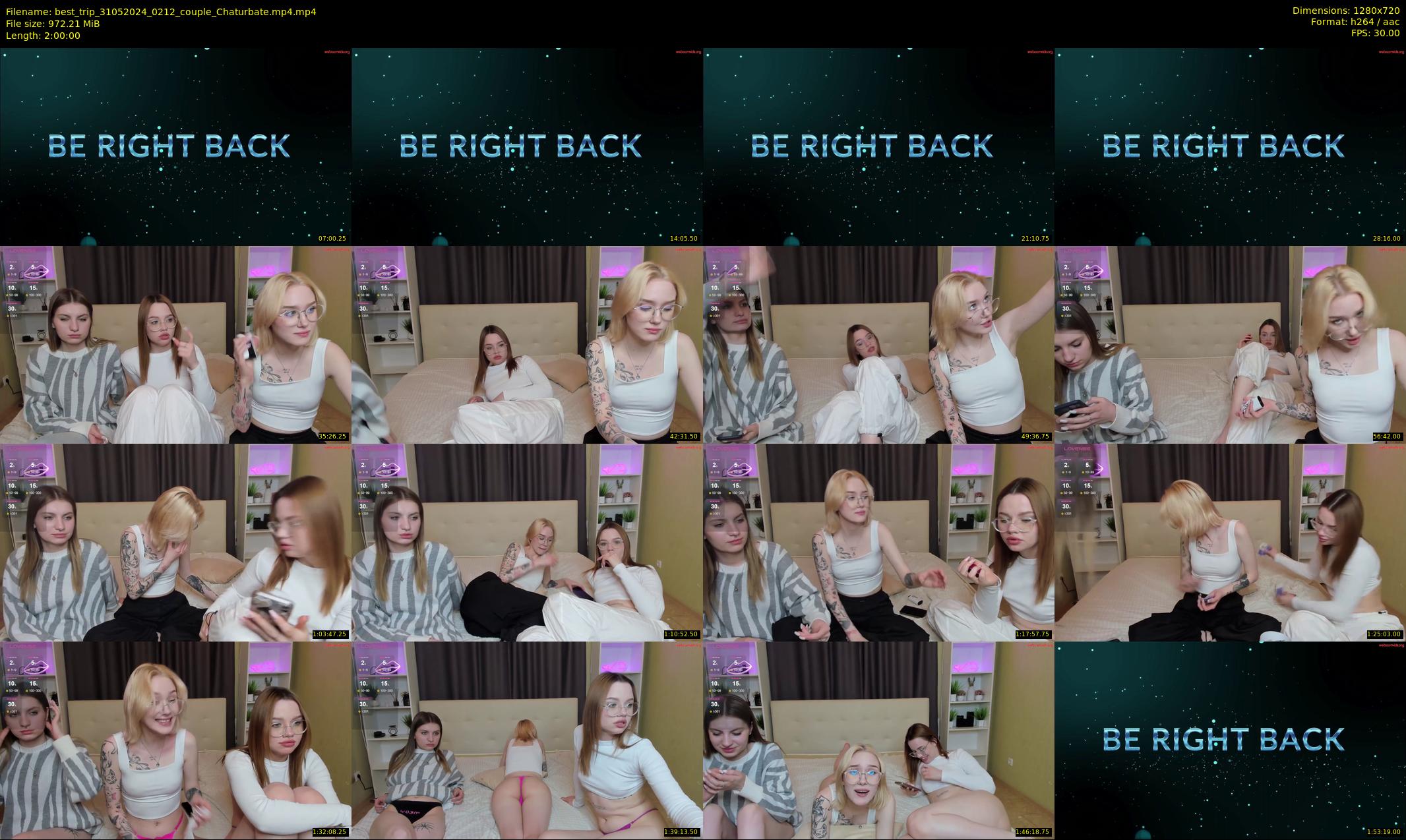 best_trip — 120 minute Chaturbate couple cam show recording, 720p, May 31, 2024