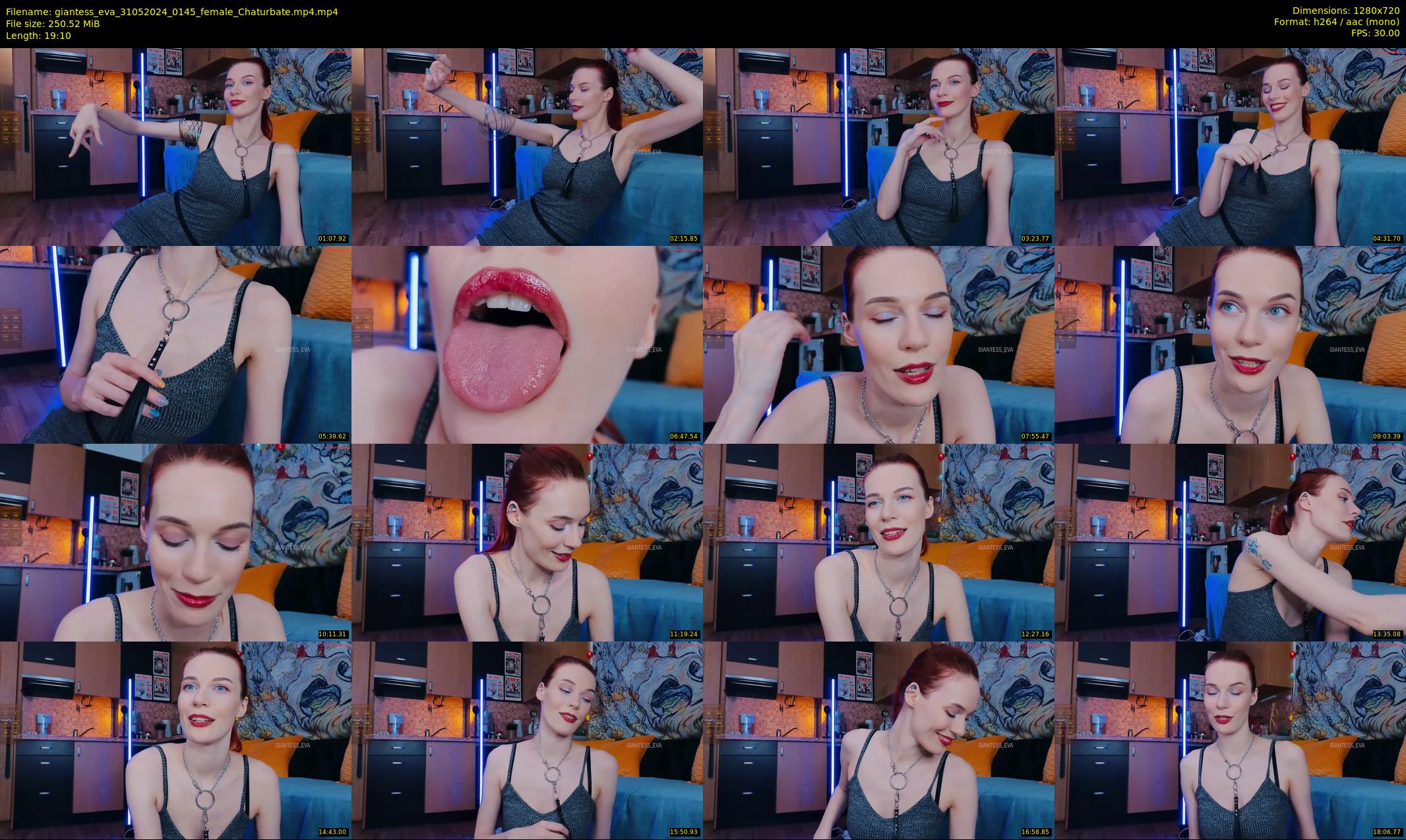 giantess_eva — 20 minute Chaturbate female cam show recording, 720p, May 31, 2024