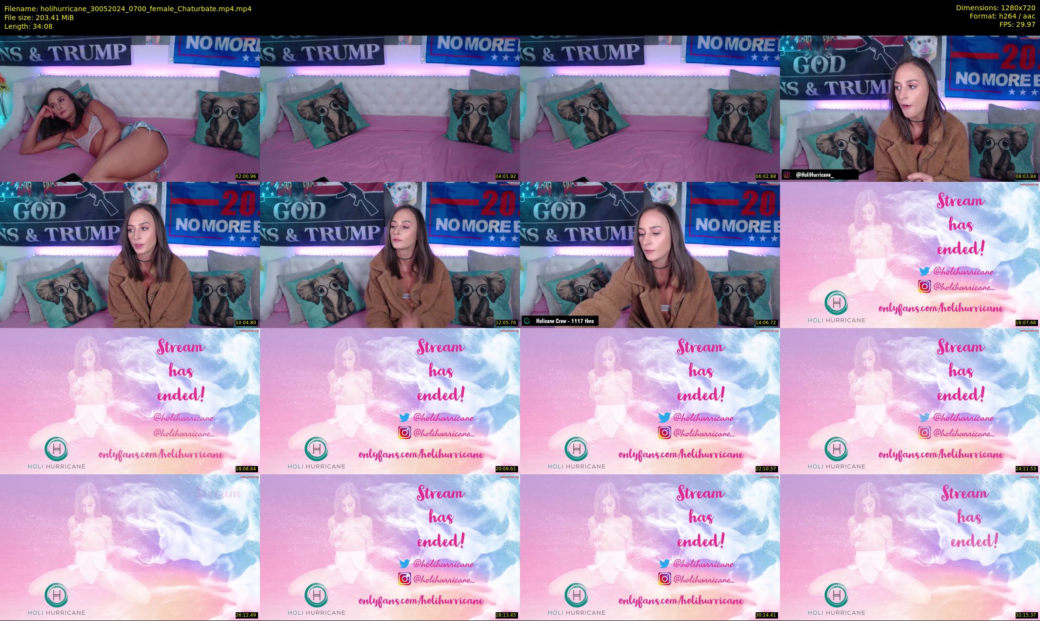 holihurricane — 35 minute Chaturbate female cam show recording, 720p, May 30, 2024
