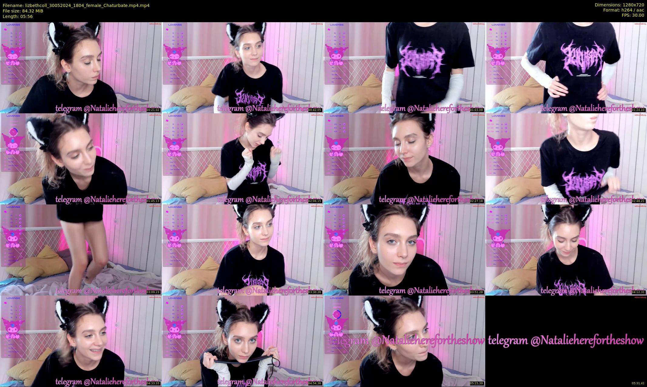 lizbethcoll — 6 minute Chaturbate female cam show recording, 720p, May 30, 2024