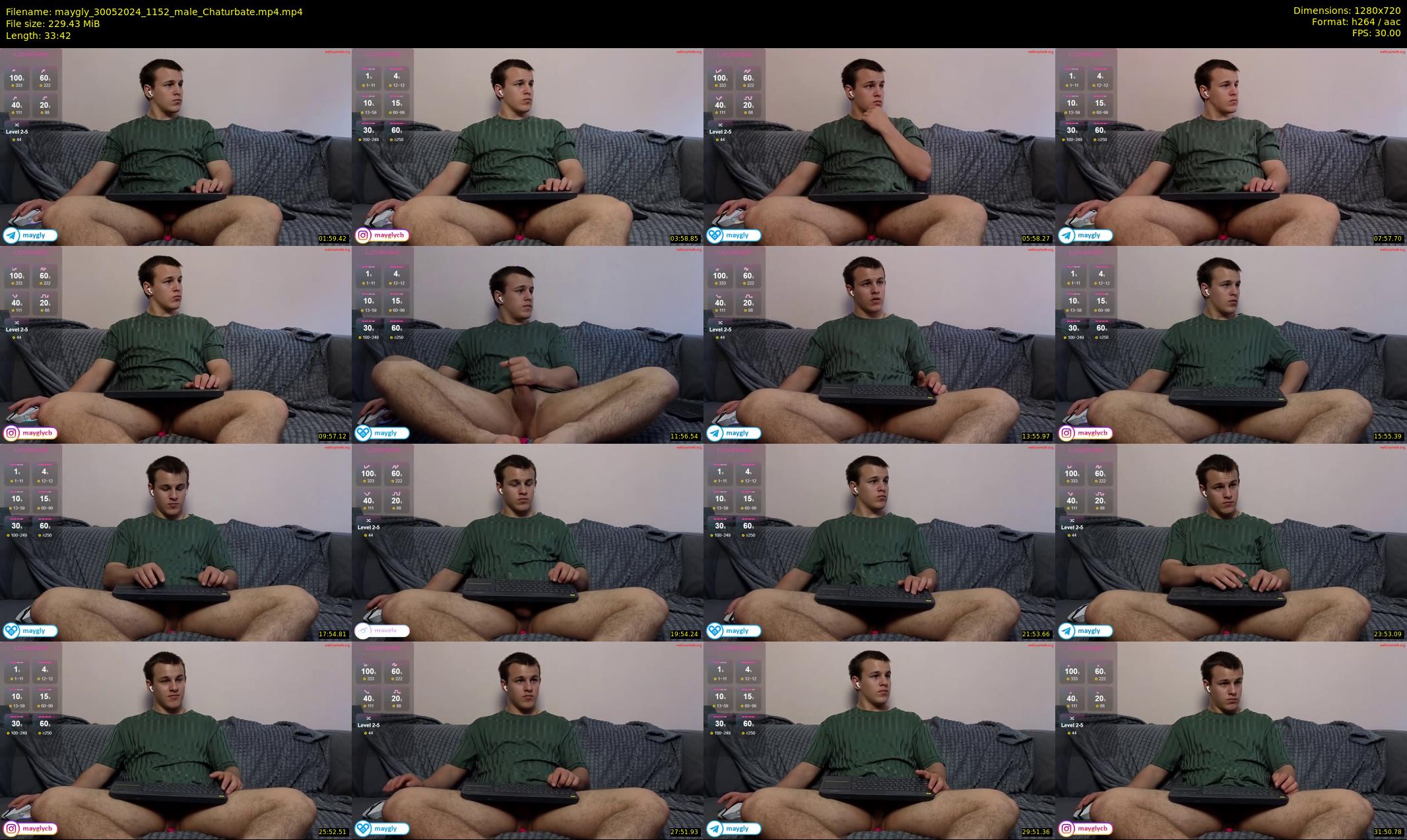 maygly — 34 minute Chaturbate male cam show recording, 720p, May 30, 2024