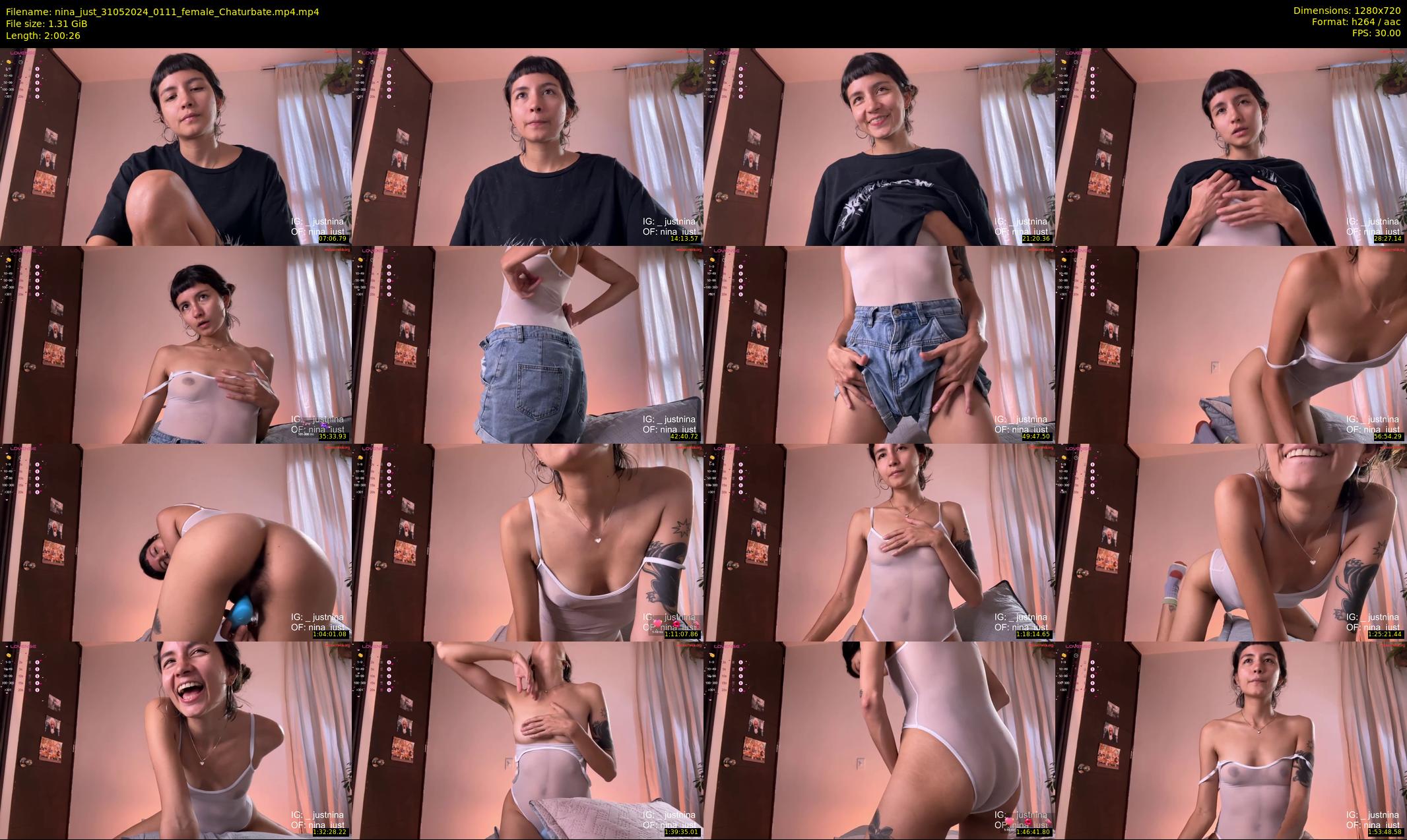 nina_just — 121 minute Chaturbate female cam show recording, 720p, May 31, 2024