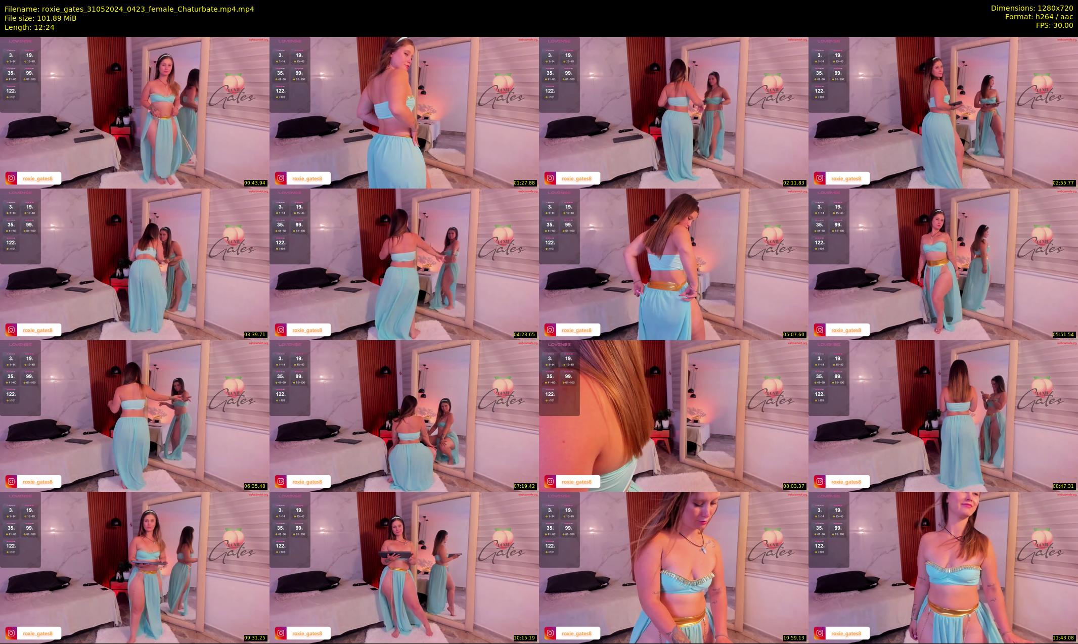roxie_gates — 13 minute Chaturbate female cam show recording, 720p, May 31, 2024